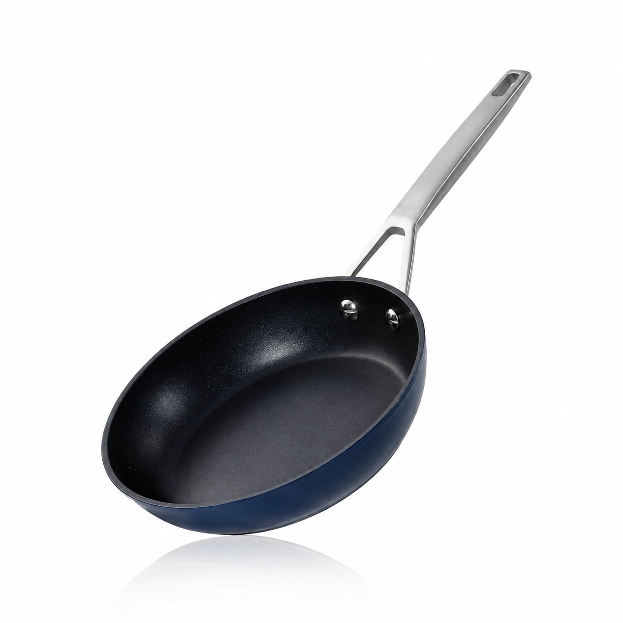 DHMHD Small Nonstick Frying Pan Blue 8-inch Durable Egg Omelet Skillet Titanium Diamond Coating Induction Ceramic Gas Cooktops Oven Safe #LDH0817X454