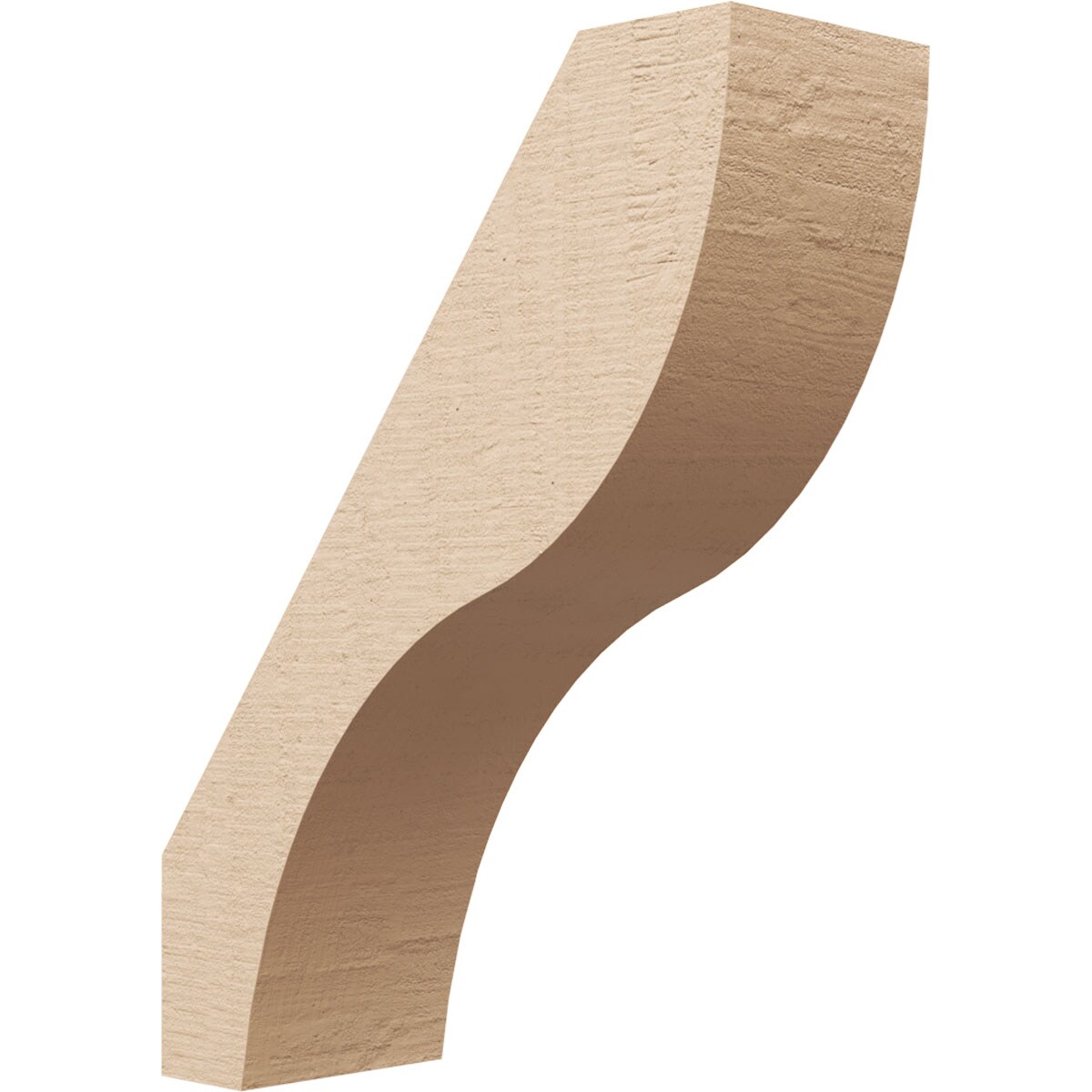 Ekena Millwork BRCUR05X14X18GNVRCPR 5-in x 18-in x 14-in Primed Urethane Geneva Rough Cedar Woodgrain TimberThane KneeBrace