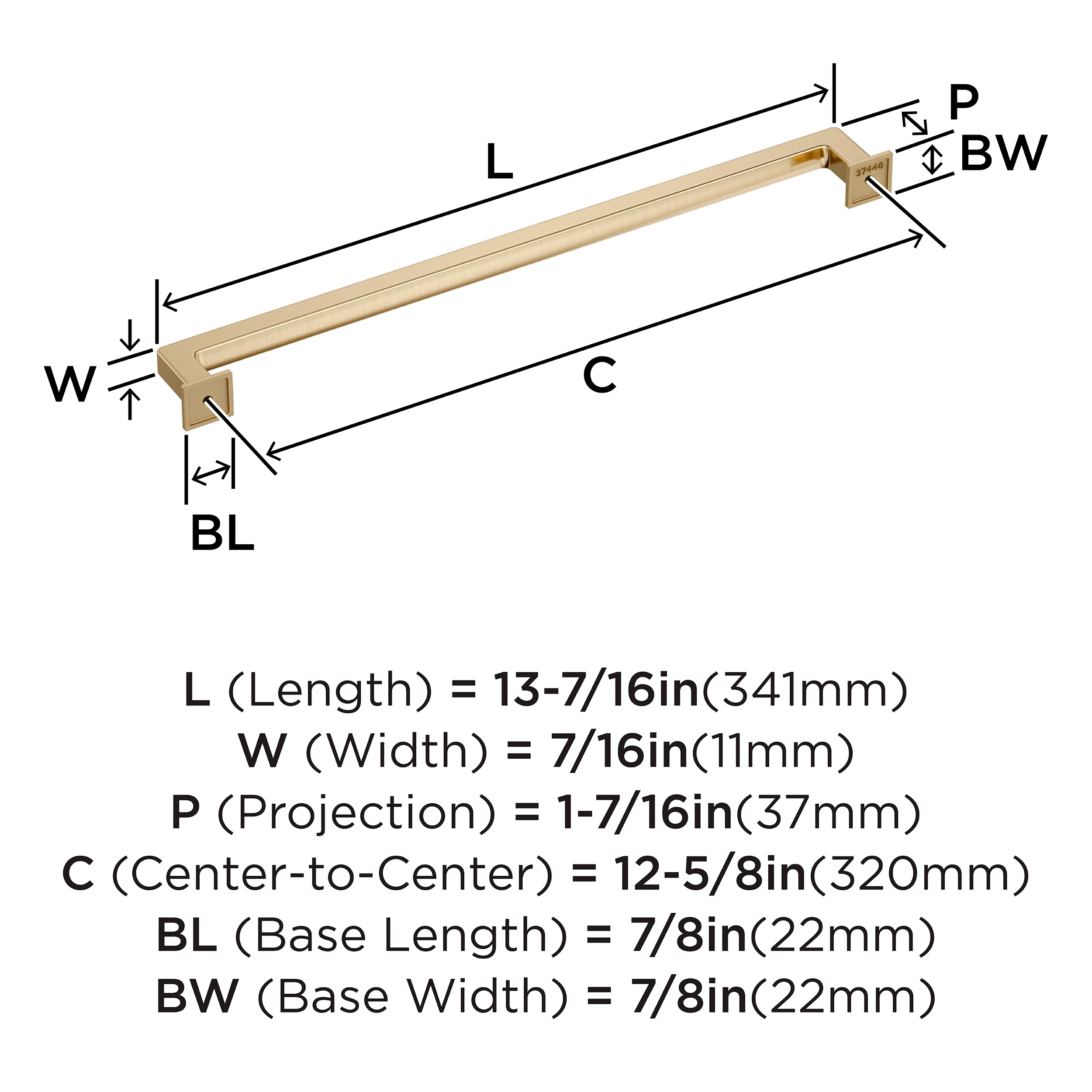 Amerock BP37448BBZ Cabinet-Pulls - View #4