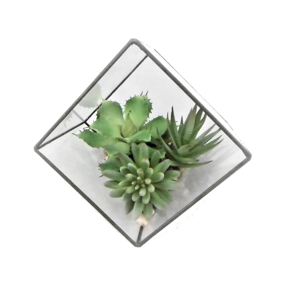 Vickerman FM181001 7.5-in Green Indoor Succulent Artificial Plant