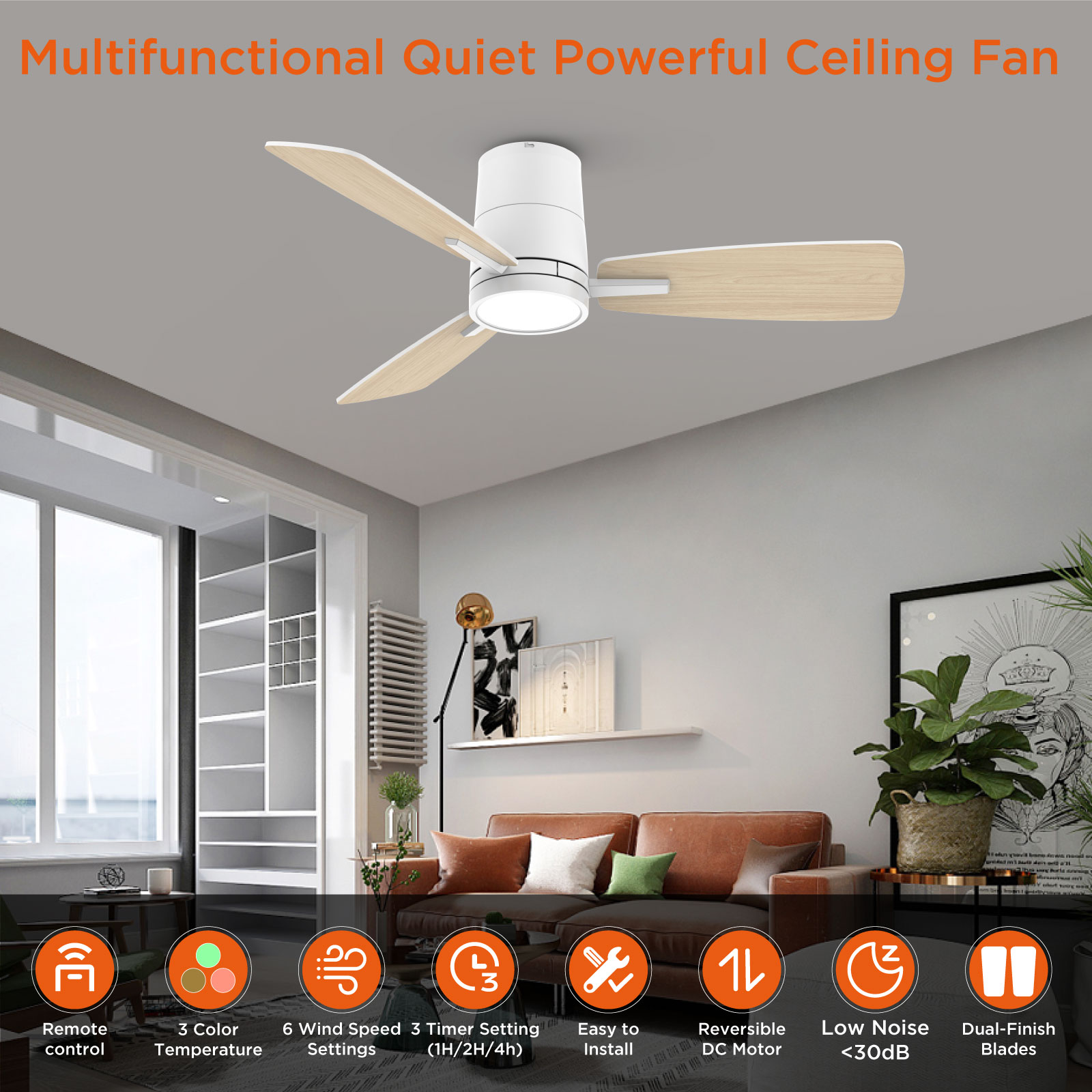 TALOYA TLY42-WE-3X-S3-2 Ceiling-Fans - View #7