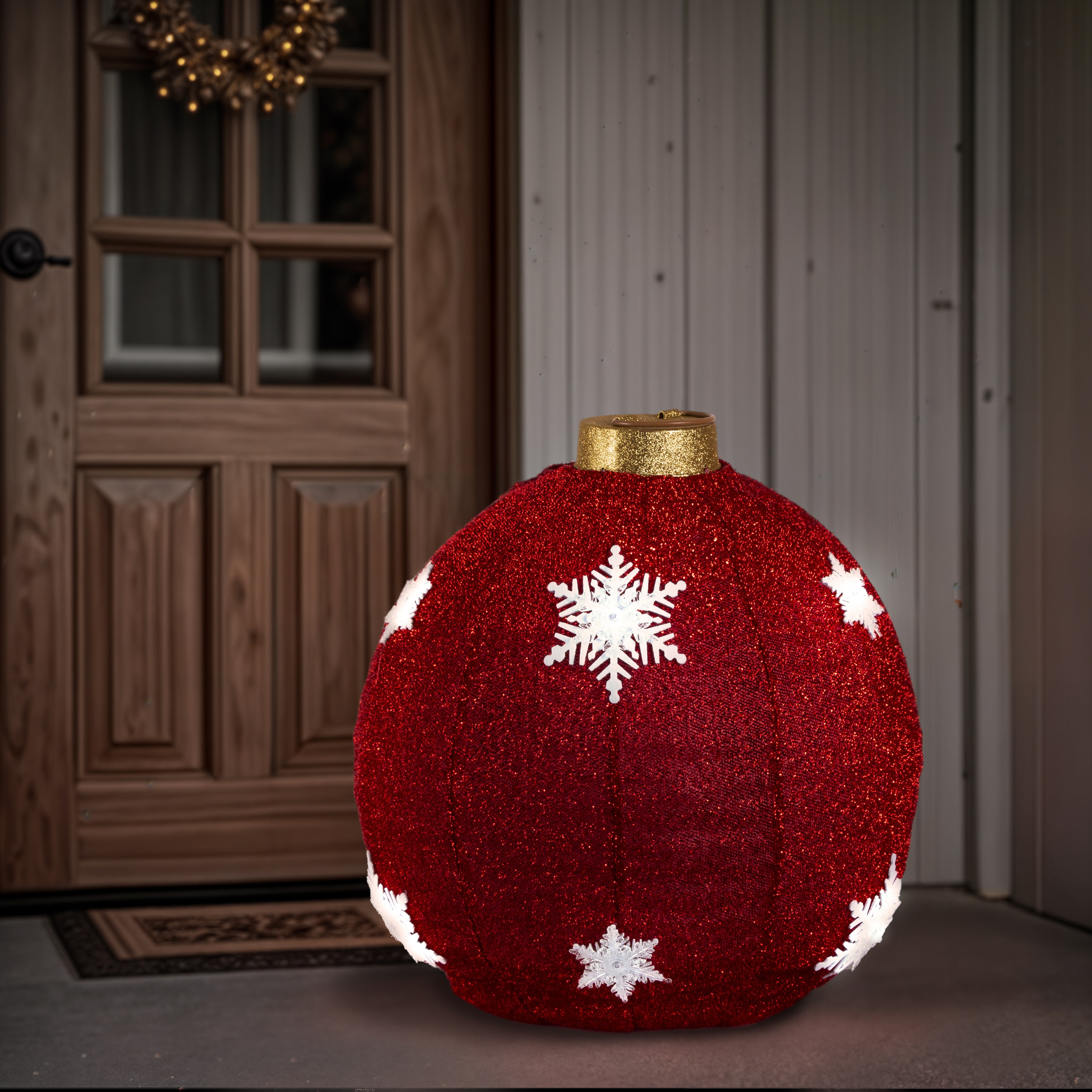 Gerson International 2742930EC-R 25.5-in Lighted Ornaments Free Standing Decoration
