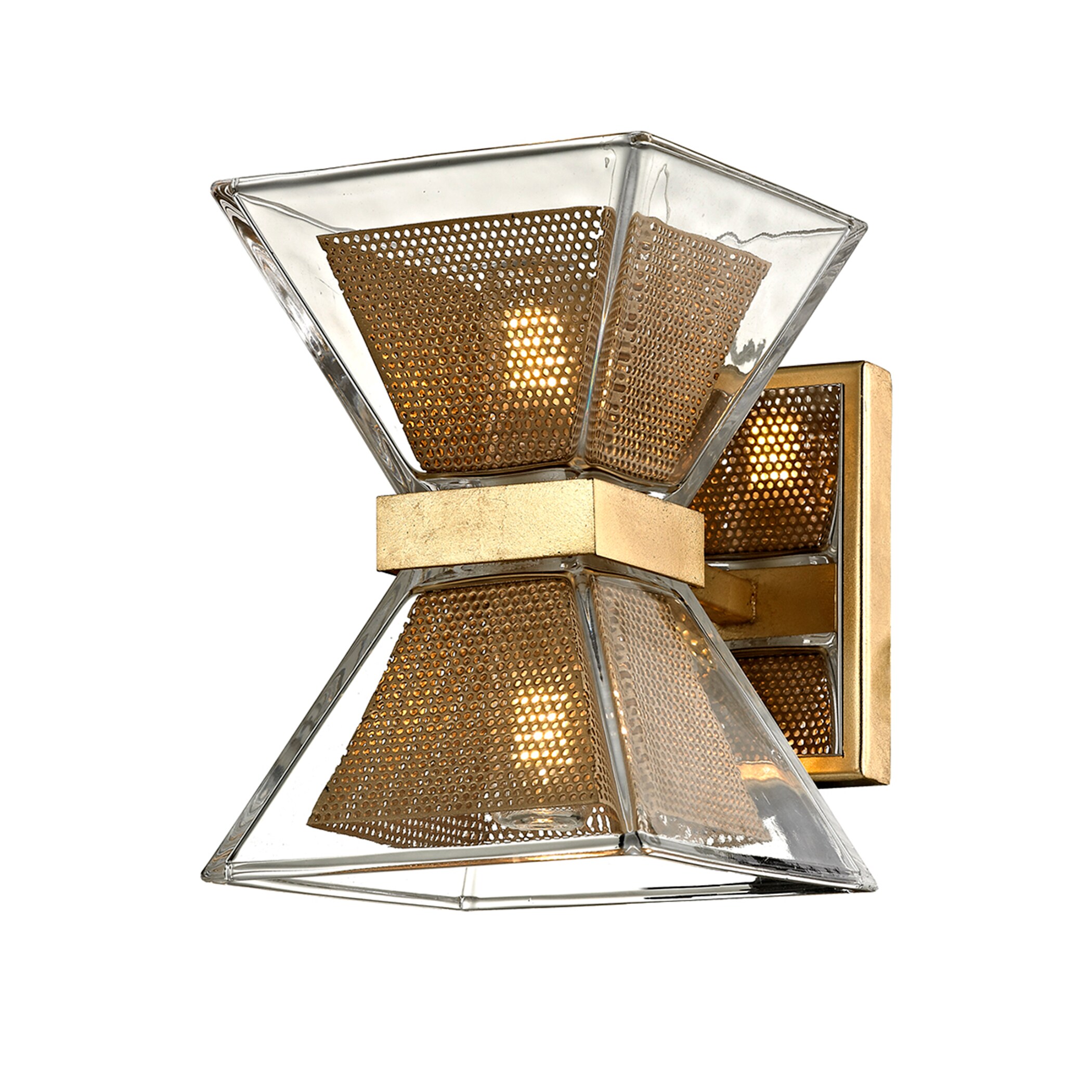 Troy Lighting B5801 Expression 5.25-in 2-Light Gold Leaf LED Modern/Contemporary Vanity Light