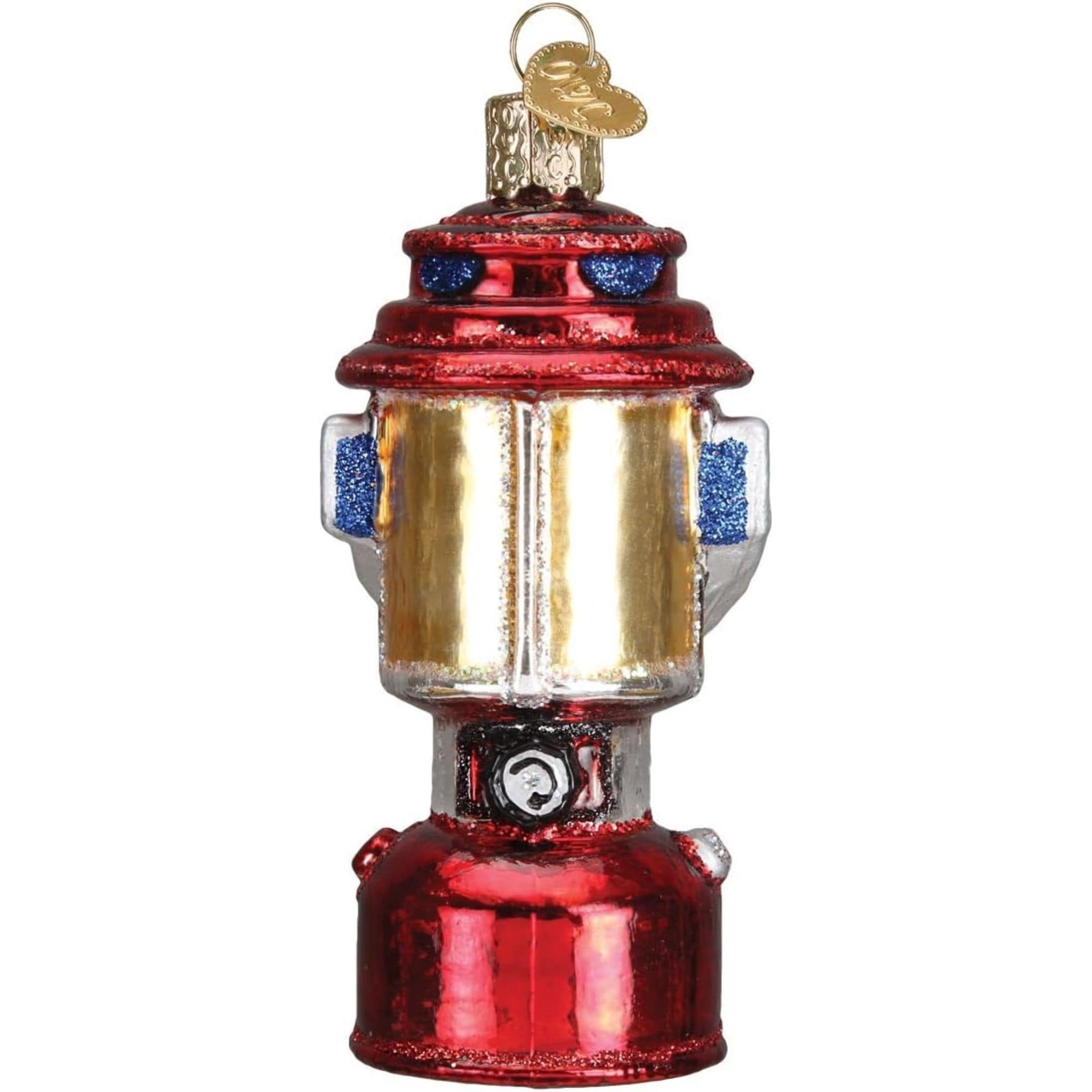 Old World Christmas 729343440877 Blown Glass Ornament for Christmas Tree - Camping Lantern