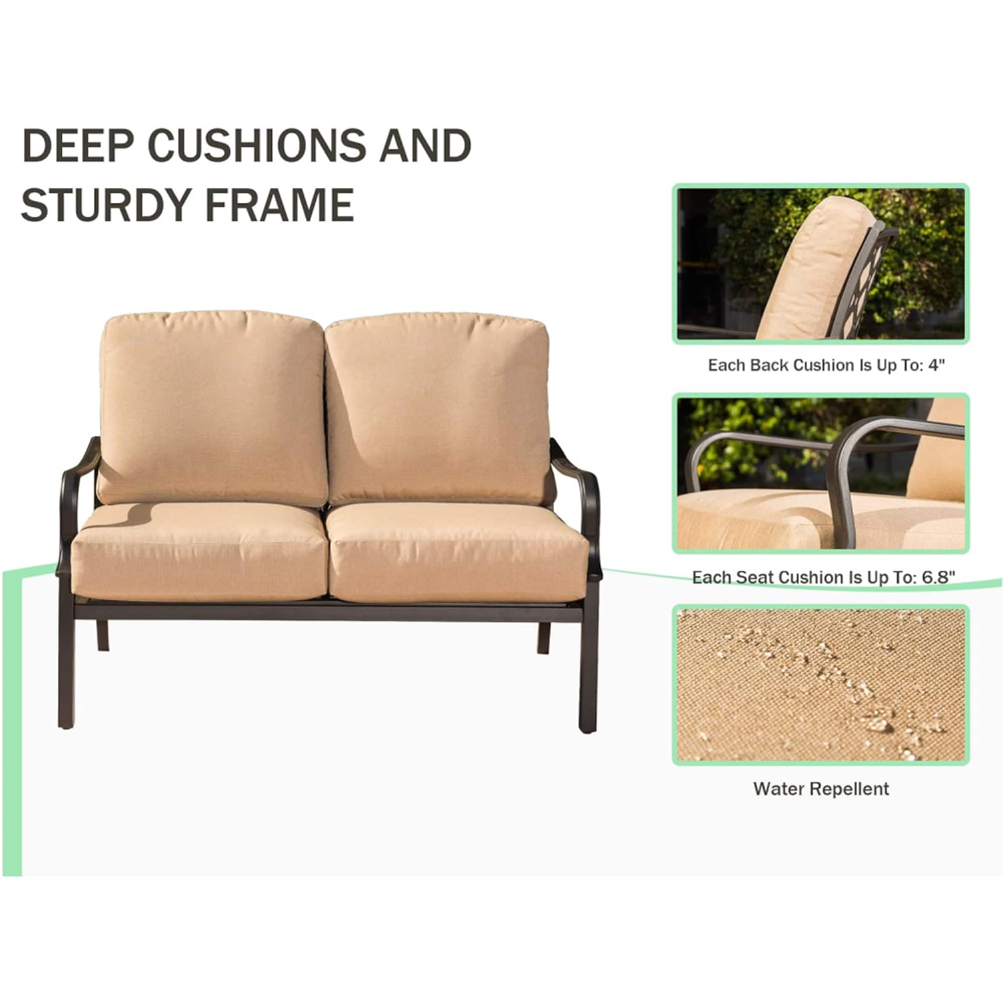 Sumyeg CEW-HZ010-BR Patio-Conversation-Sets - View #2