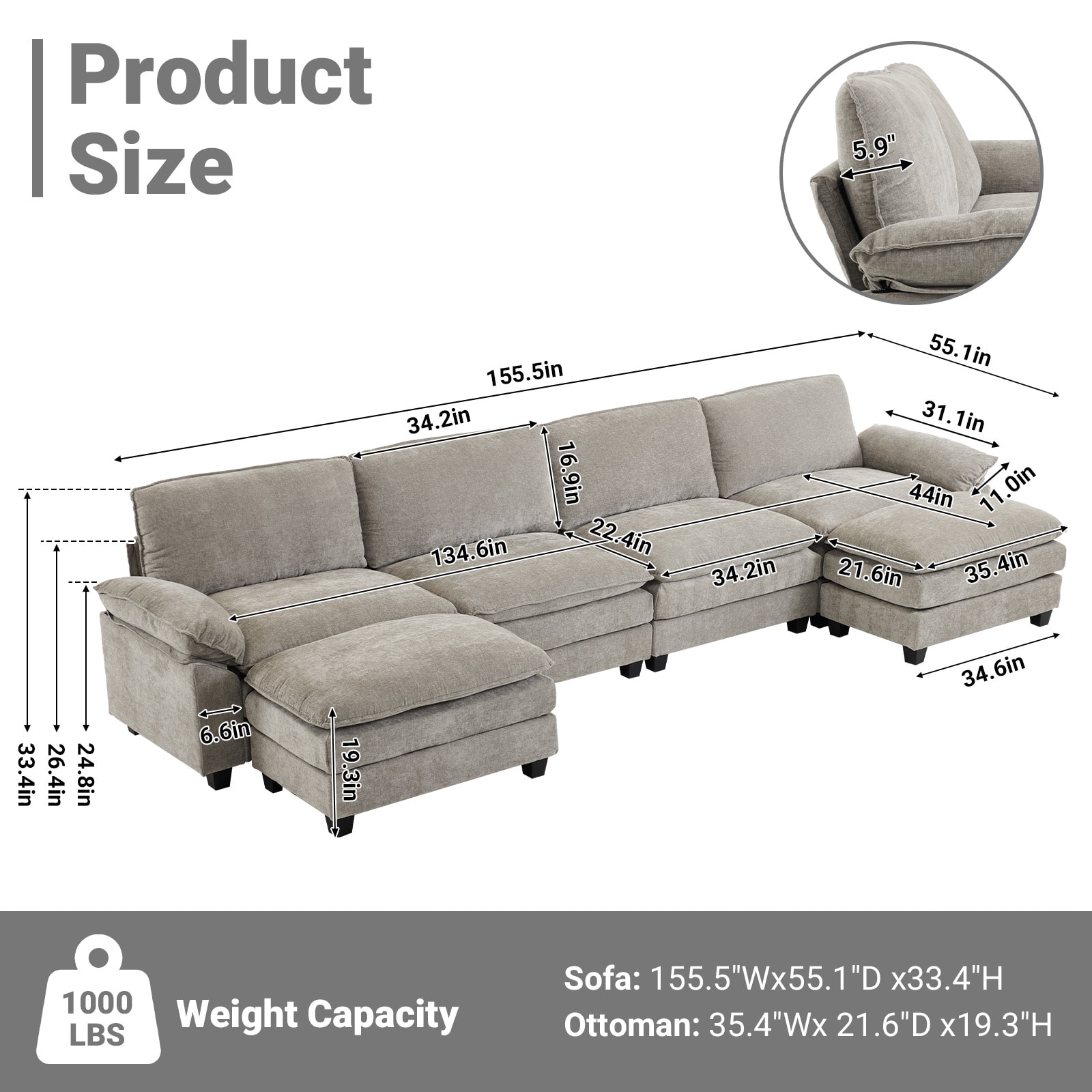 Outopee LO2G98000373X2+74+75 Sofas-Loveseats - View #2