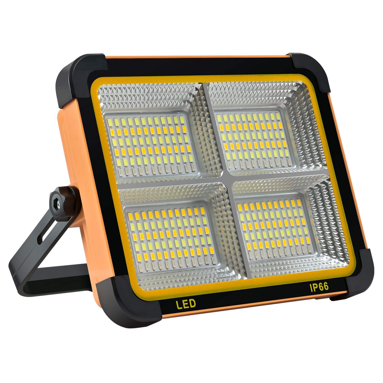 KIWDZFU  100W renewable power Solar Work Light Portable Magnetic Waterproof Flood Light with Five Modes for Camping Garage Emergency Lighting