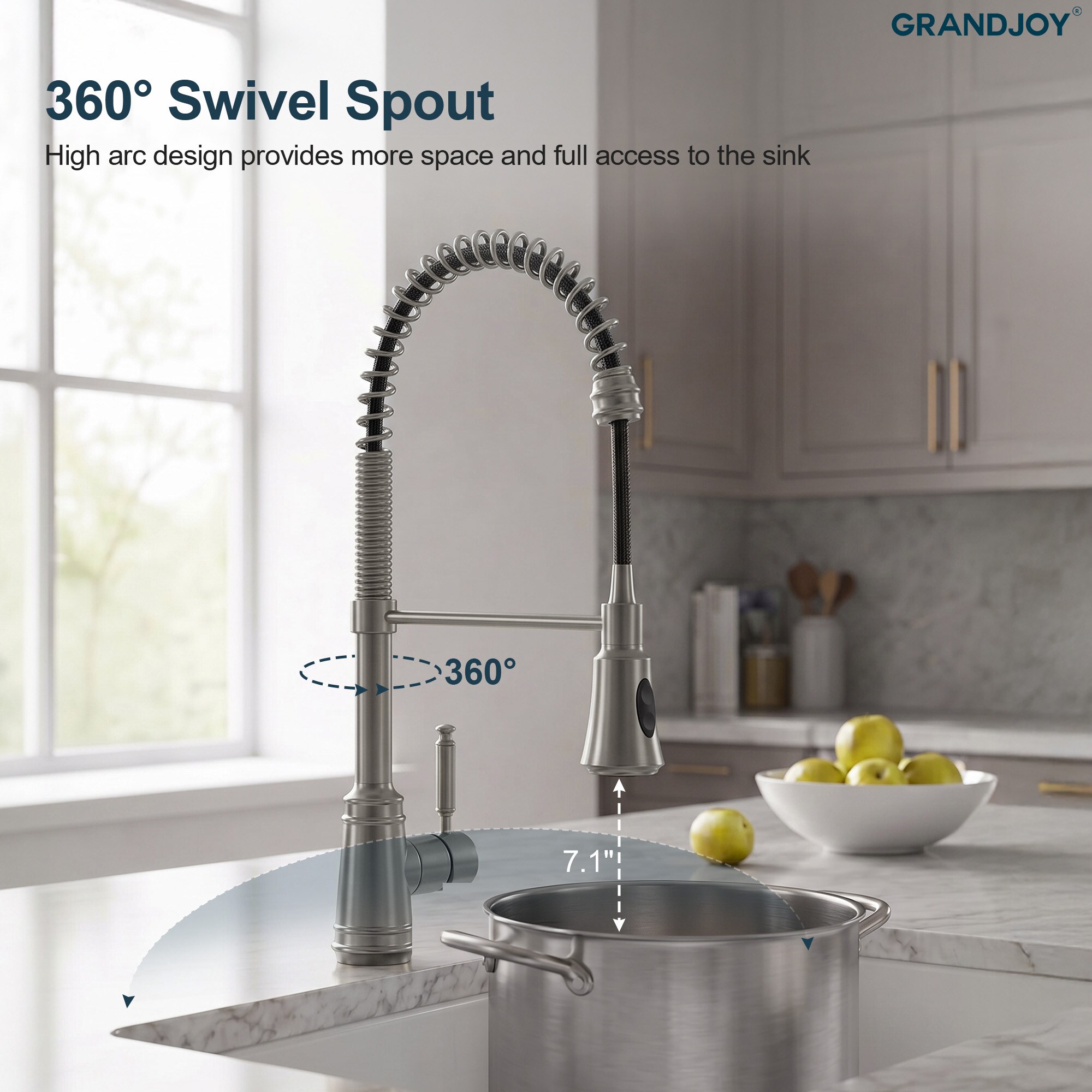 GRANDJOY SGF13GJ-45K-SS Kitchen-Faucets - View #6