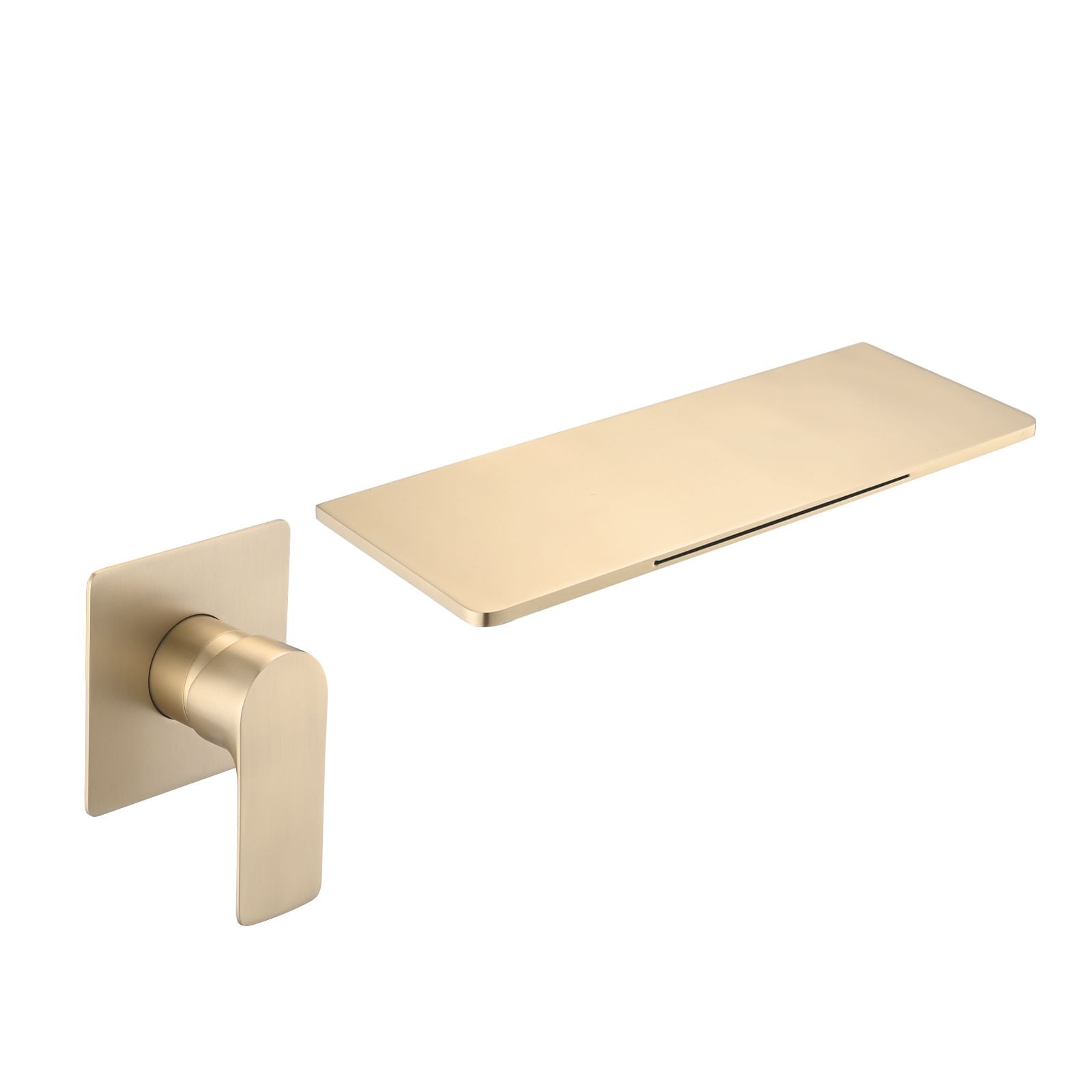 Tatayosi - Single Handle Bathroom Waterfall Sink Faucet Brushed Gold Premium Edition
