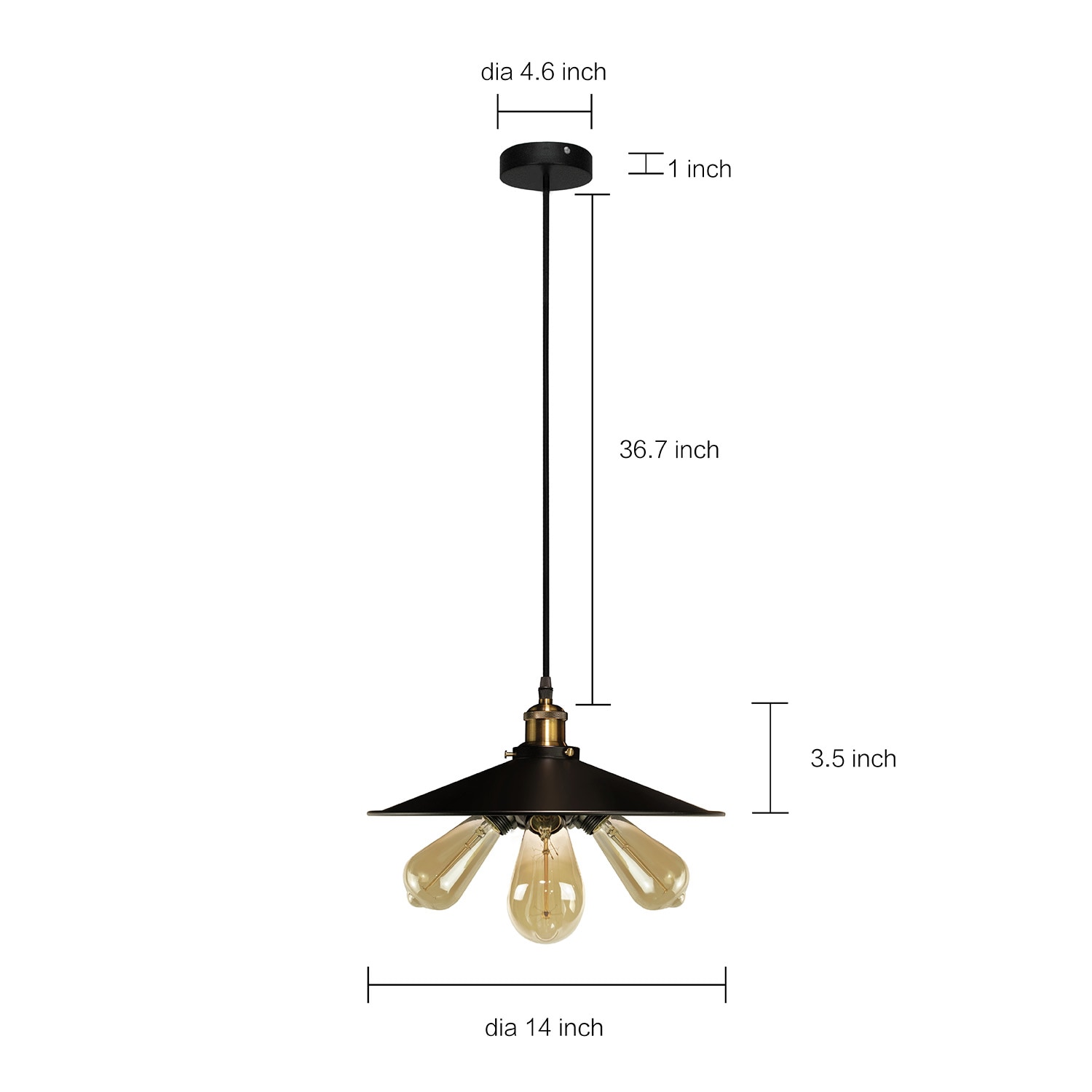 IPOINT IPT-8009-D15-3-BLK Pendant-Lights - View #4