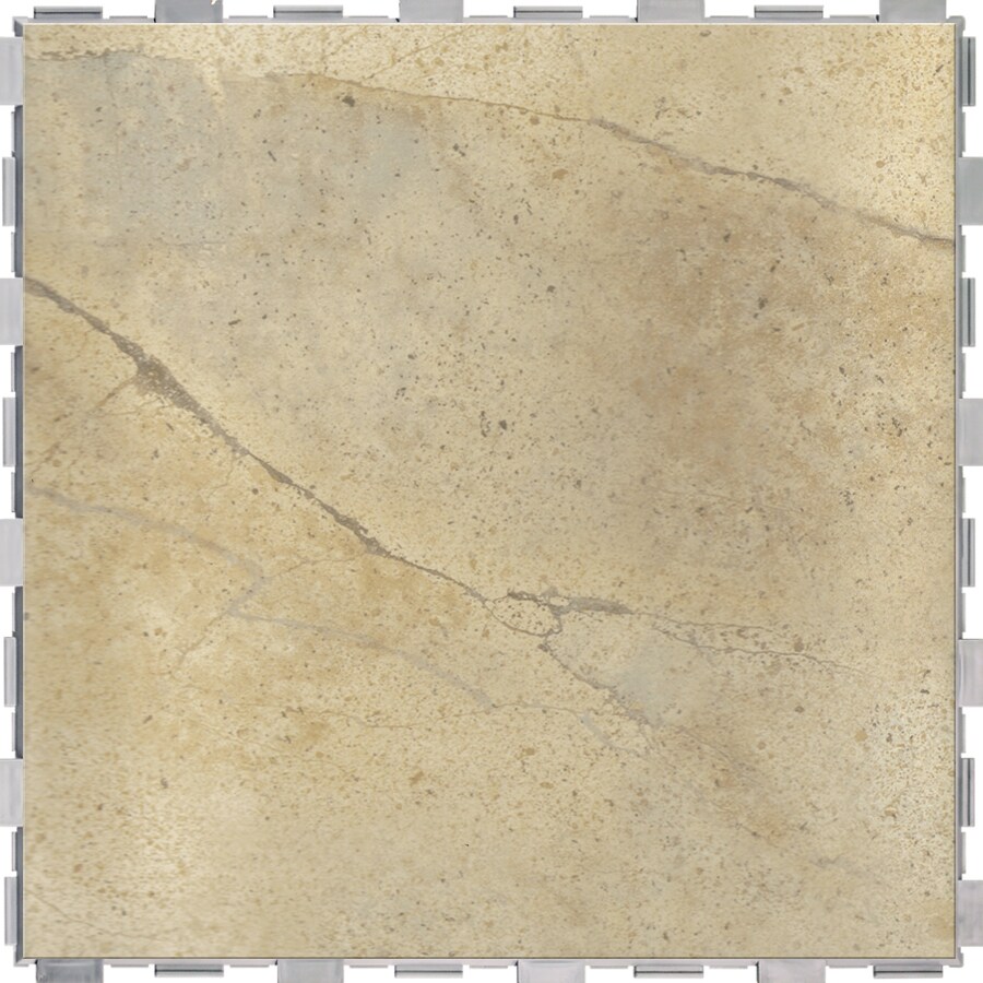 SnapStone 11-025-03-01 Interlocking Stucco 18-in x 18-in Glazed Porcelain Interlocking Floor Tile (9-sq. ft/ Carton)