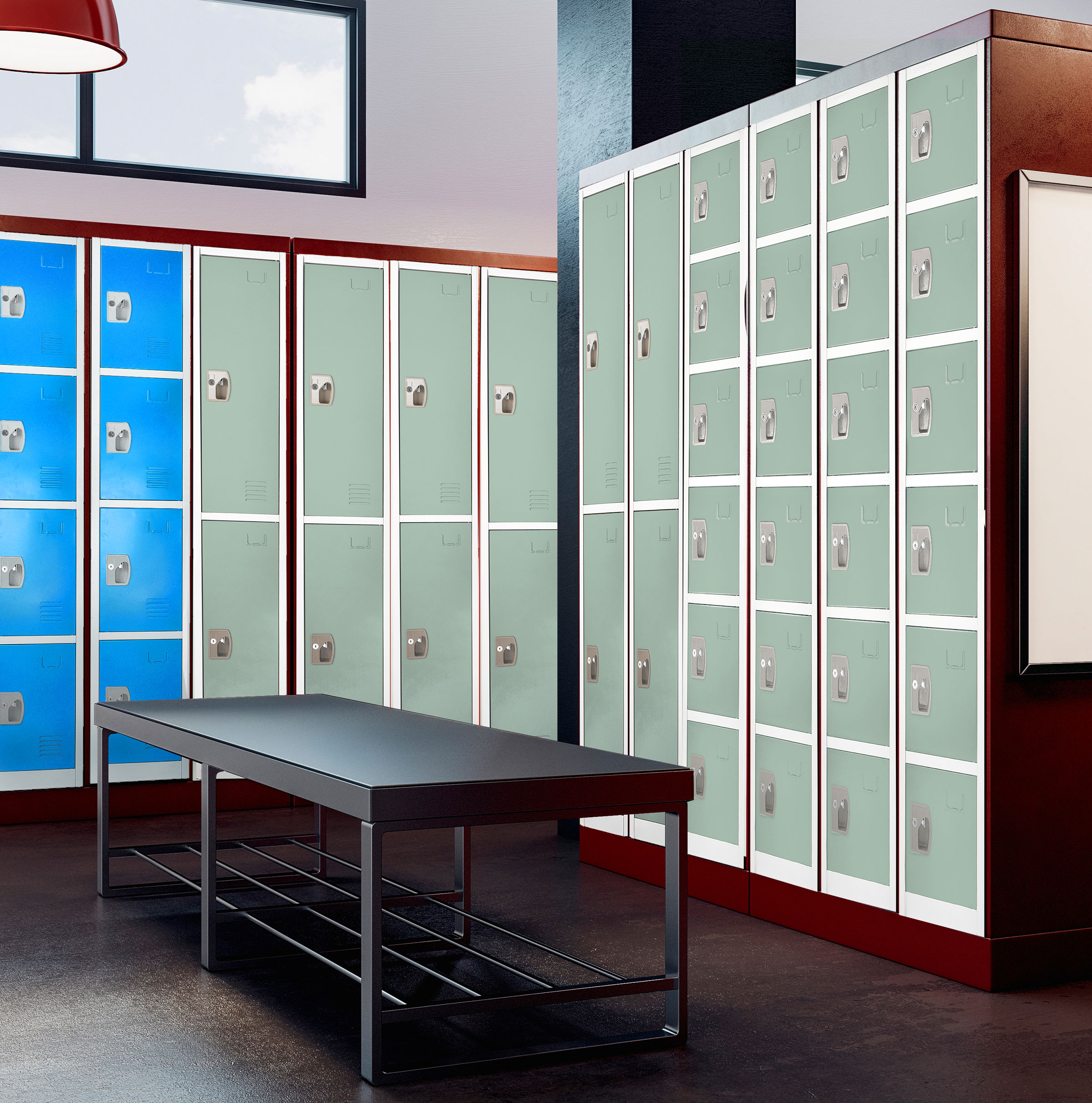 AdirOffice 629-206-MGRN Storage-Lockers - View #2