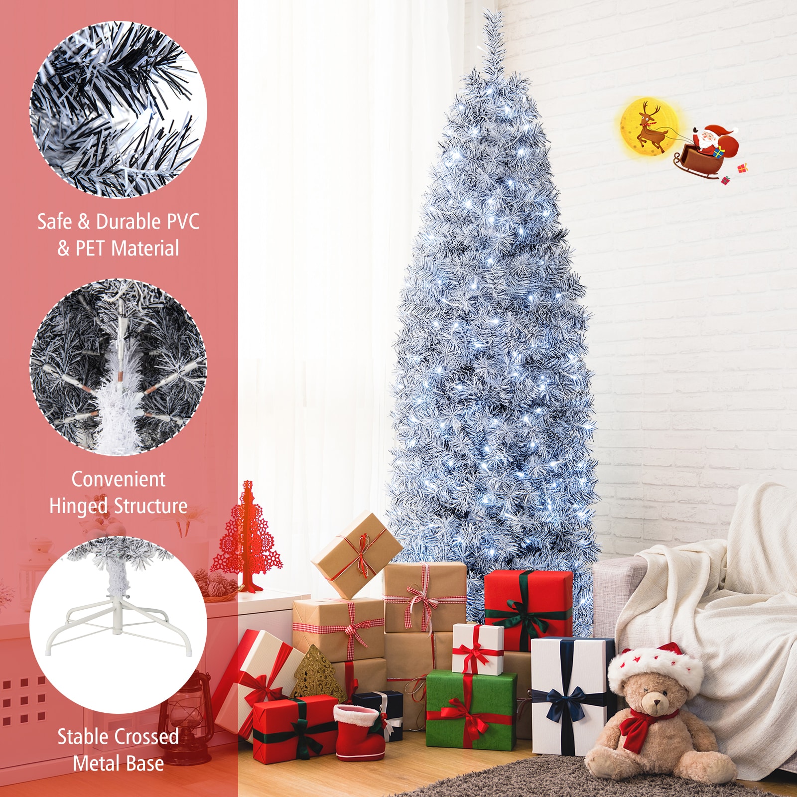 WELLFOR CM-HGY-23457US Artificial-Christmas-Trees - View #2