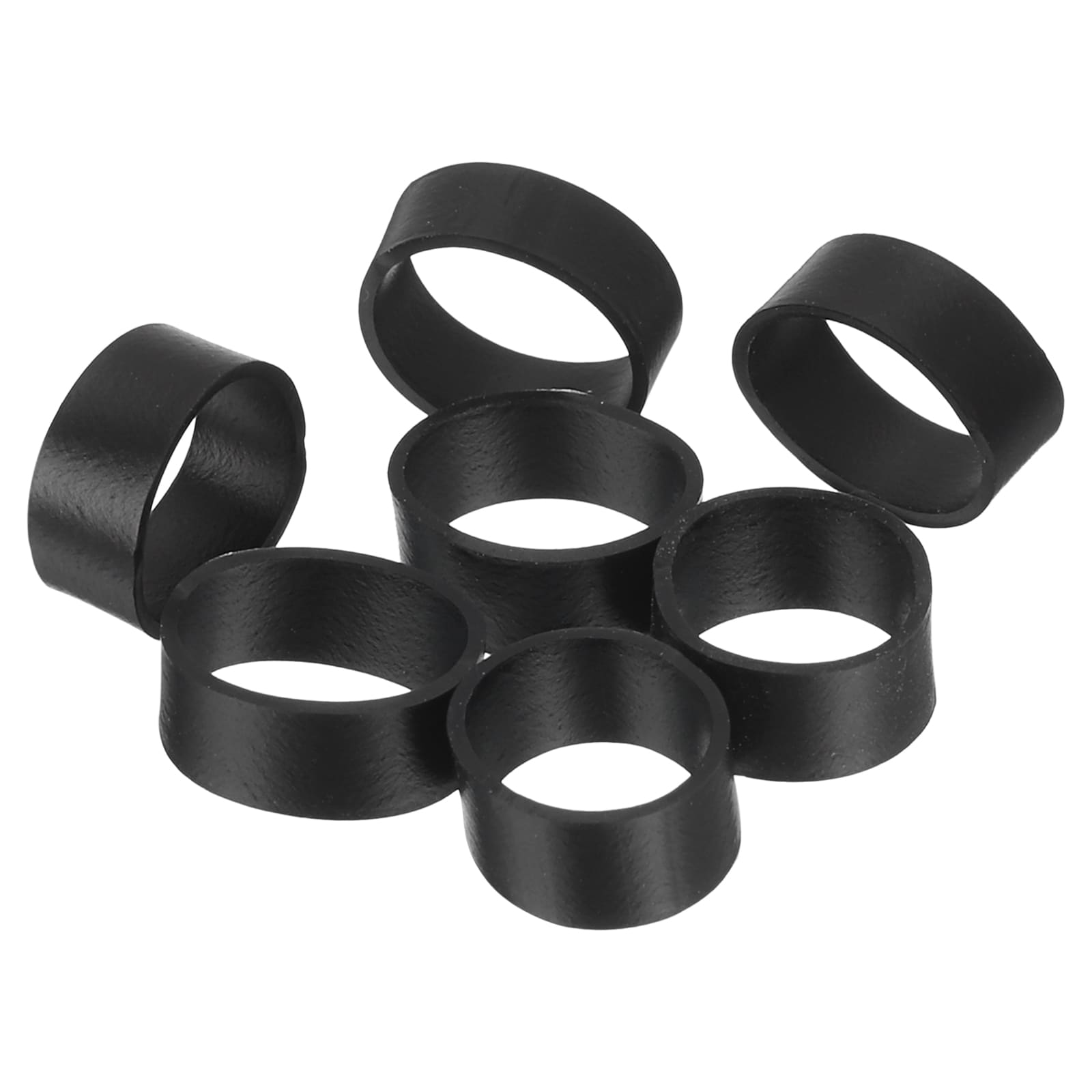 Unique Bargains 150pcs Silicone Rubber Bands 5mm x 8.5mm Rubber Bands Rings Cable Ties Strong Elastic Bands Non-Slip for Cord Wrapping Bag Wraps Black