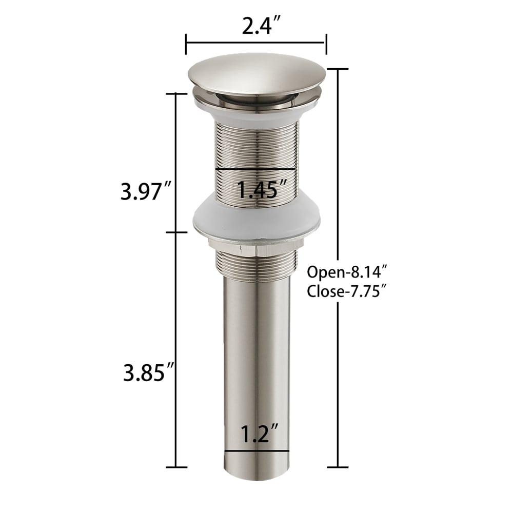 BWE A-9P-06-N Brushed Nickel Universal Sink Pop Up Drain in the Sink ...