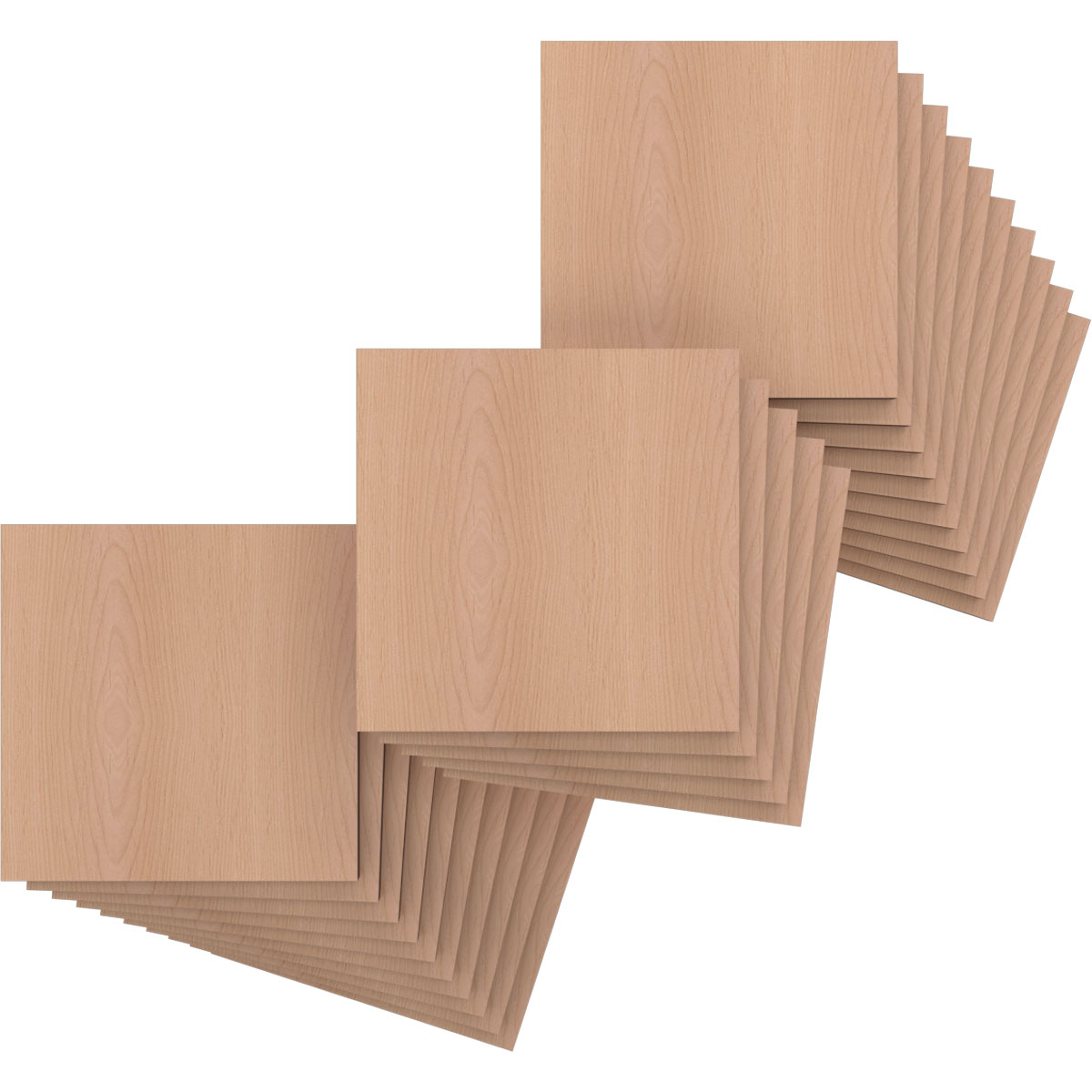 Ekena Millwork HBW08X08X375DAL 7-3/4-in x 7-3/4-in Smooth Paintable/Stainable Wood Wall Panel ( 25 -Pack, Covers 0.42-sq ft )