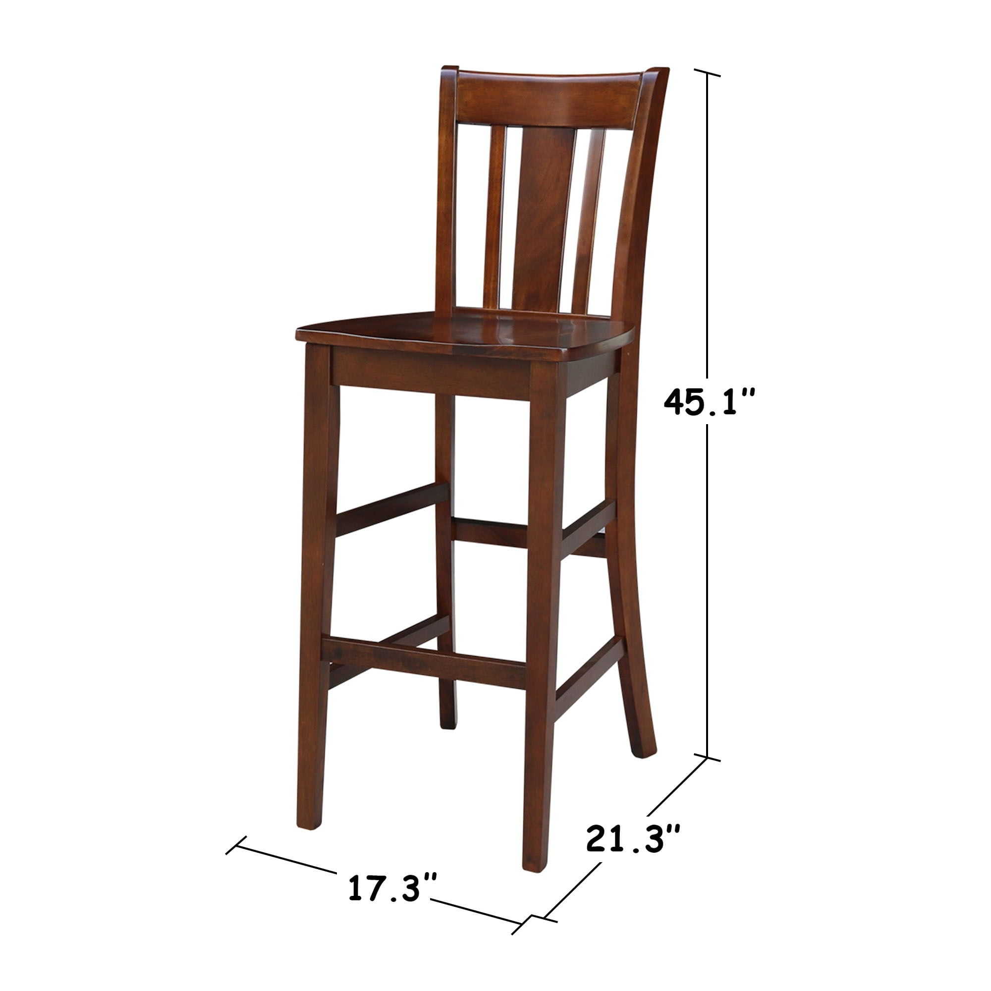 Espresso San Remo 30" Solid Wood Barstool