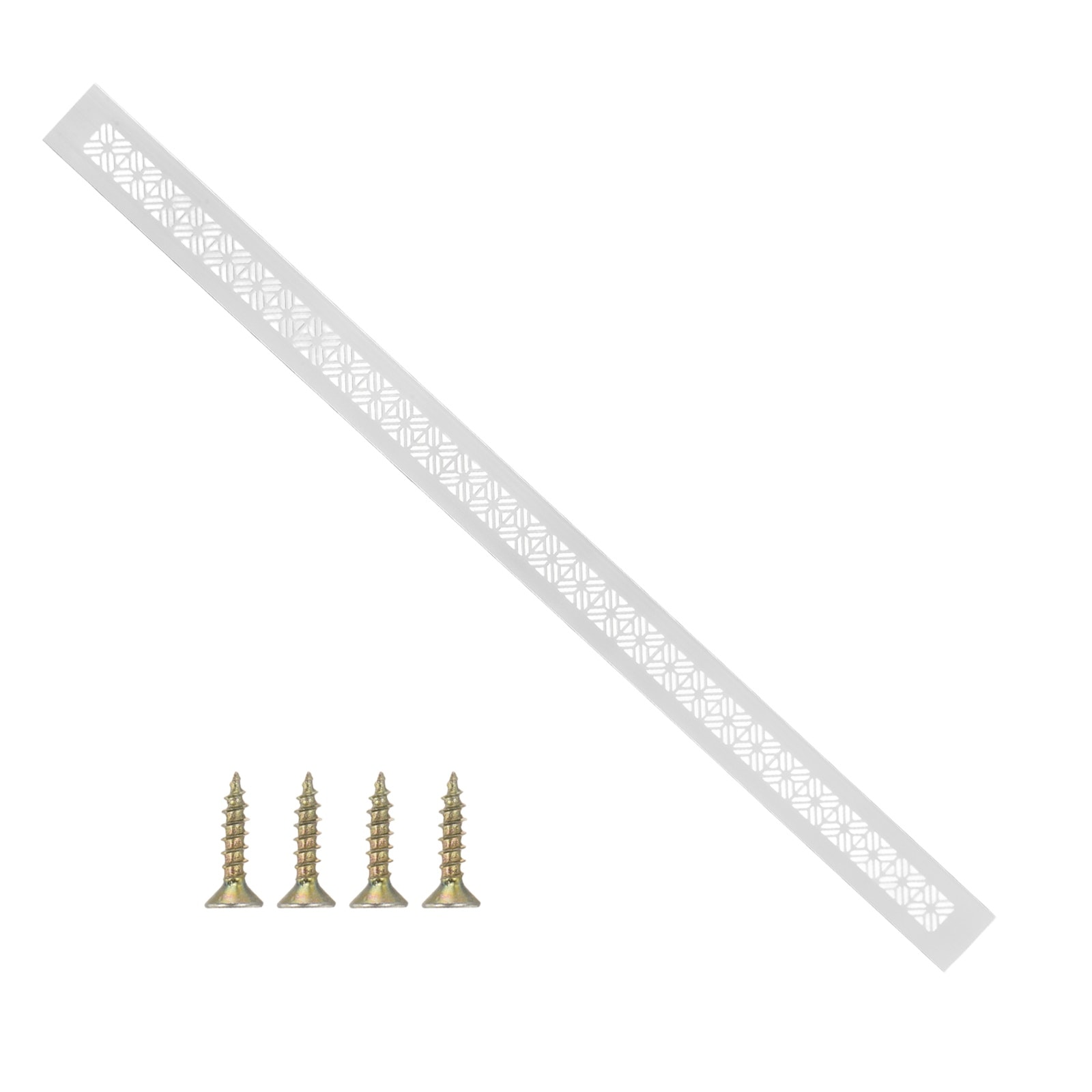 Unique Bargains 32 x 2 Inch Door Air Vent Cover 1 Set Heavy Duty Aluminum Ventilation Cover Louvered with 4 Mounting Screws for Cabinet Wardrobe Door Matte color