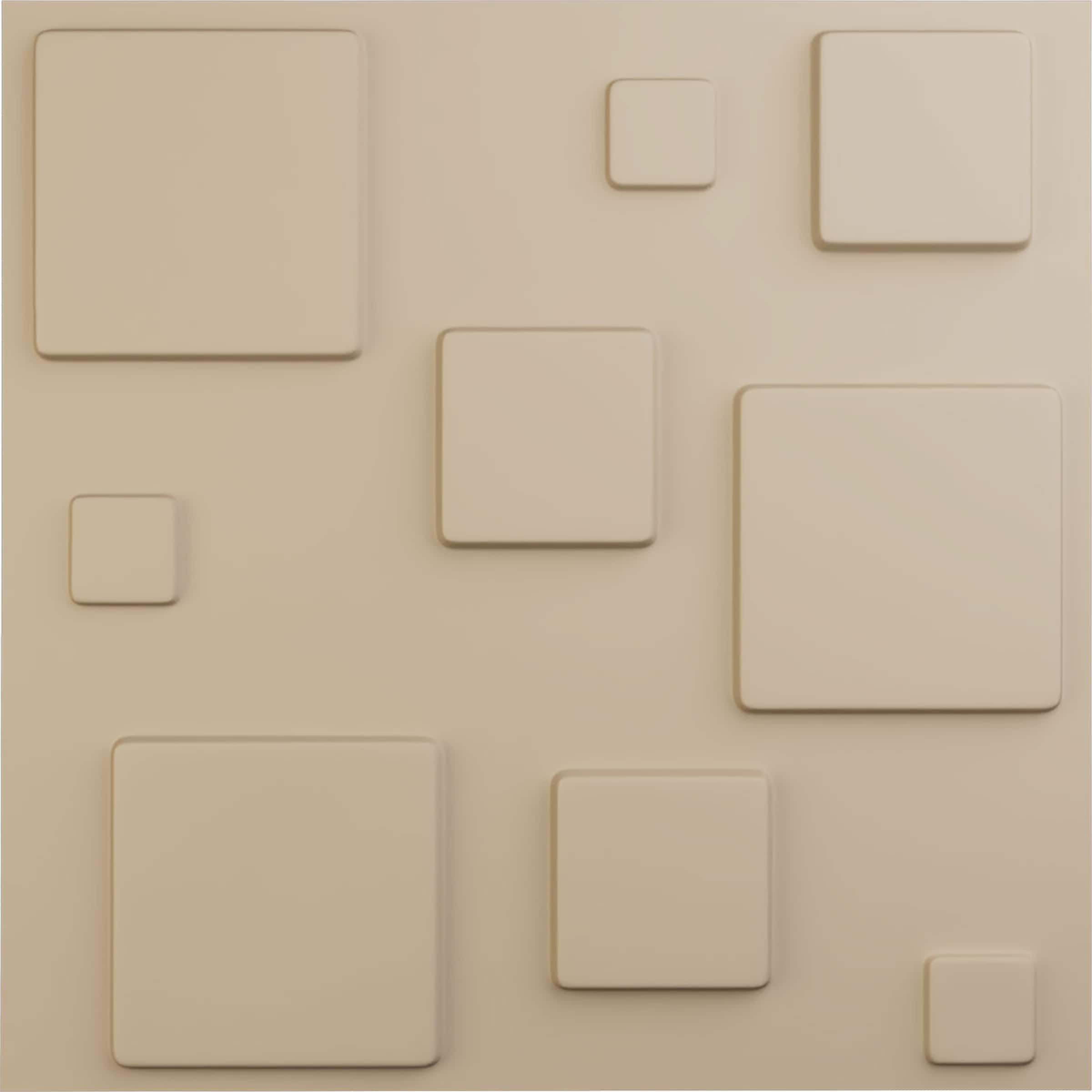 Ekena Millwork WP20X20DEGBE 19-5/8-in x 19-5/8-in Embossed Paintable/Stainable Off-white PVC Abstract Wall Panel ( 2.67-sq ft )
