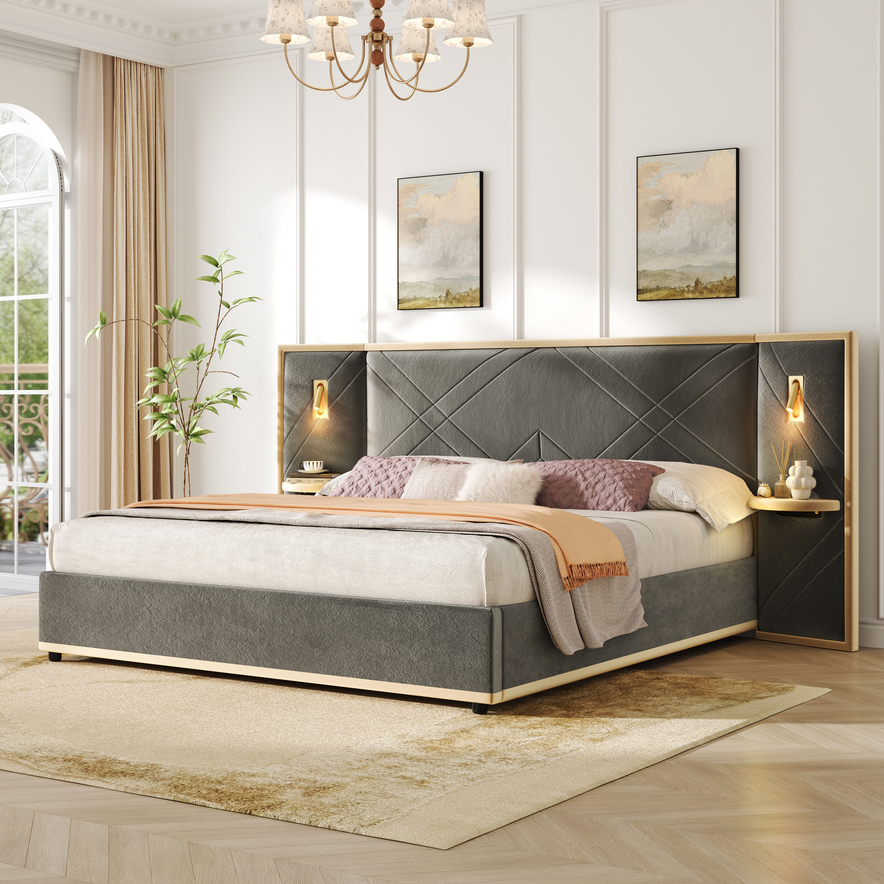 Fresh Look at Christopher Knight Home Kryden Modern Velvet Upholstered Queen Platform
