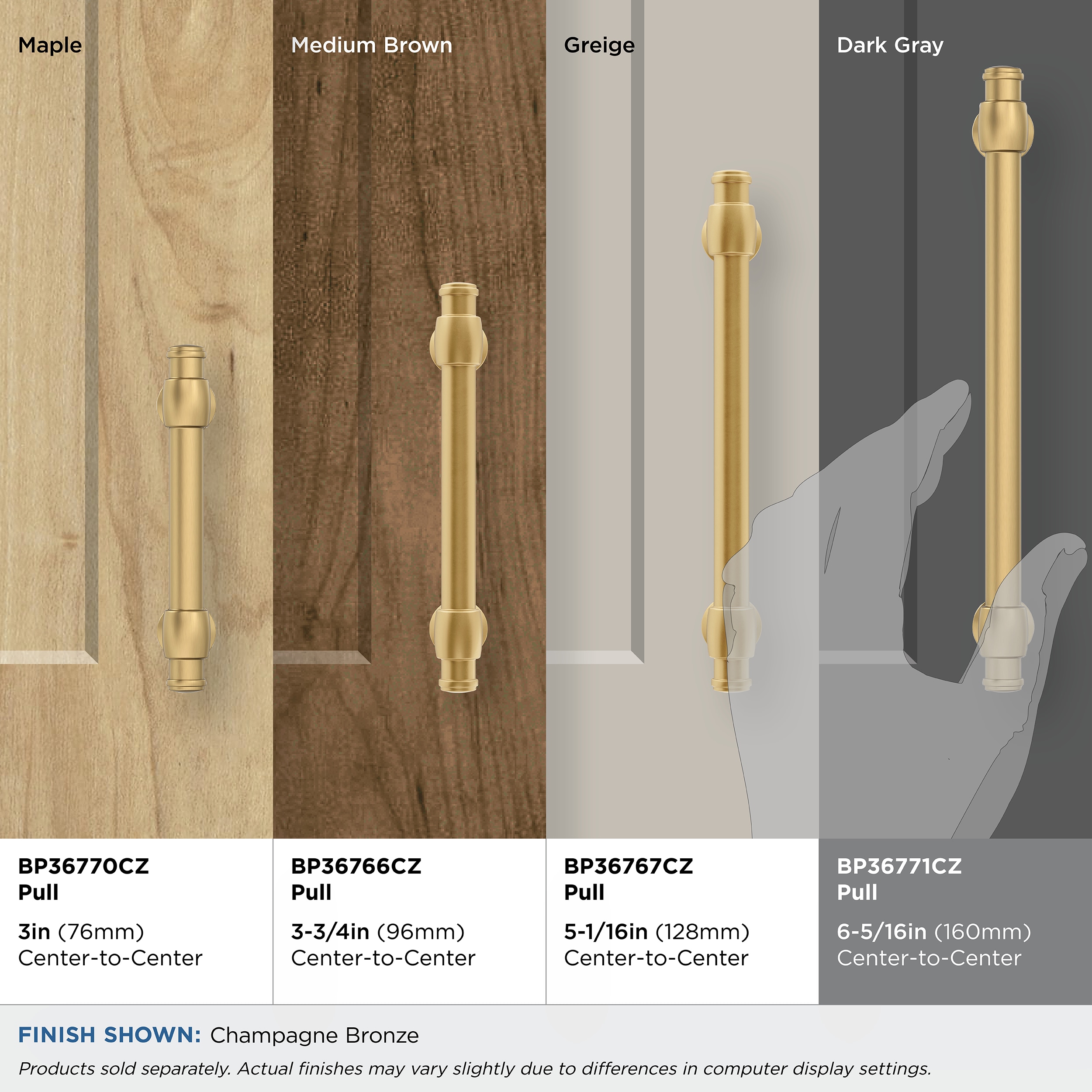 Amerock BP36771CZ Cabinet-Pulls - View #3