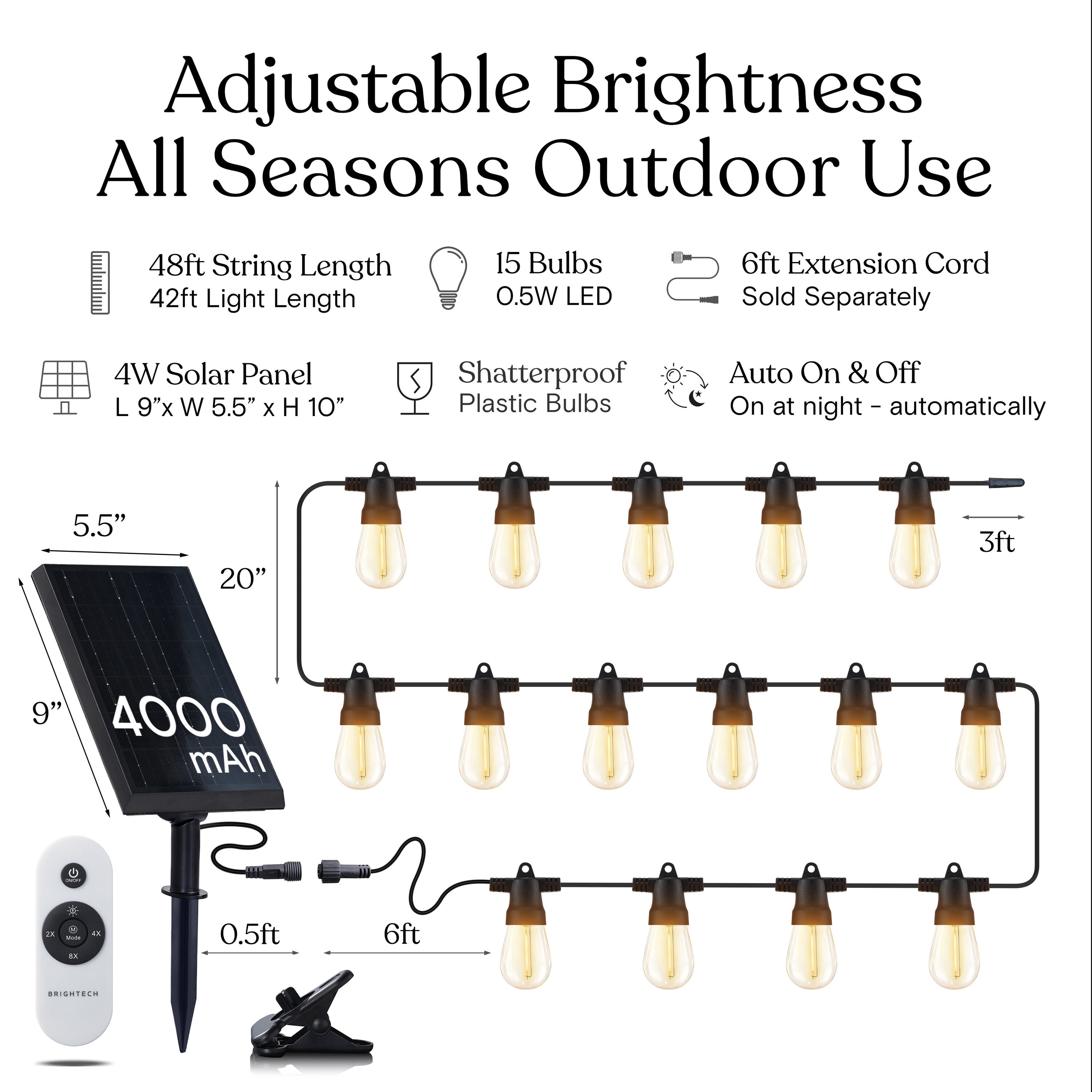 Brightech SLR4W-48-TST Patio-String-Lights - View #5