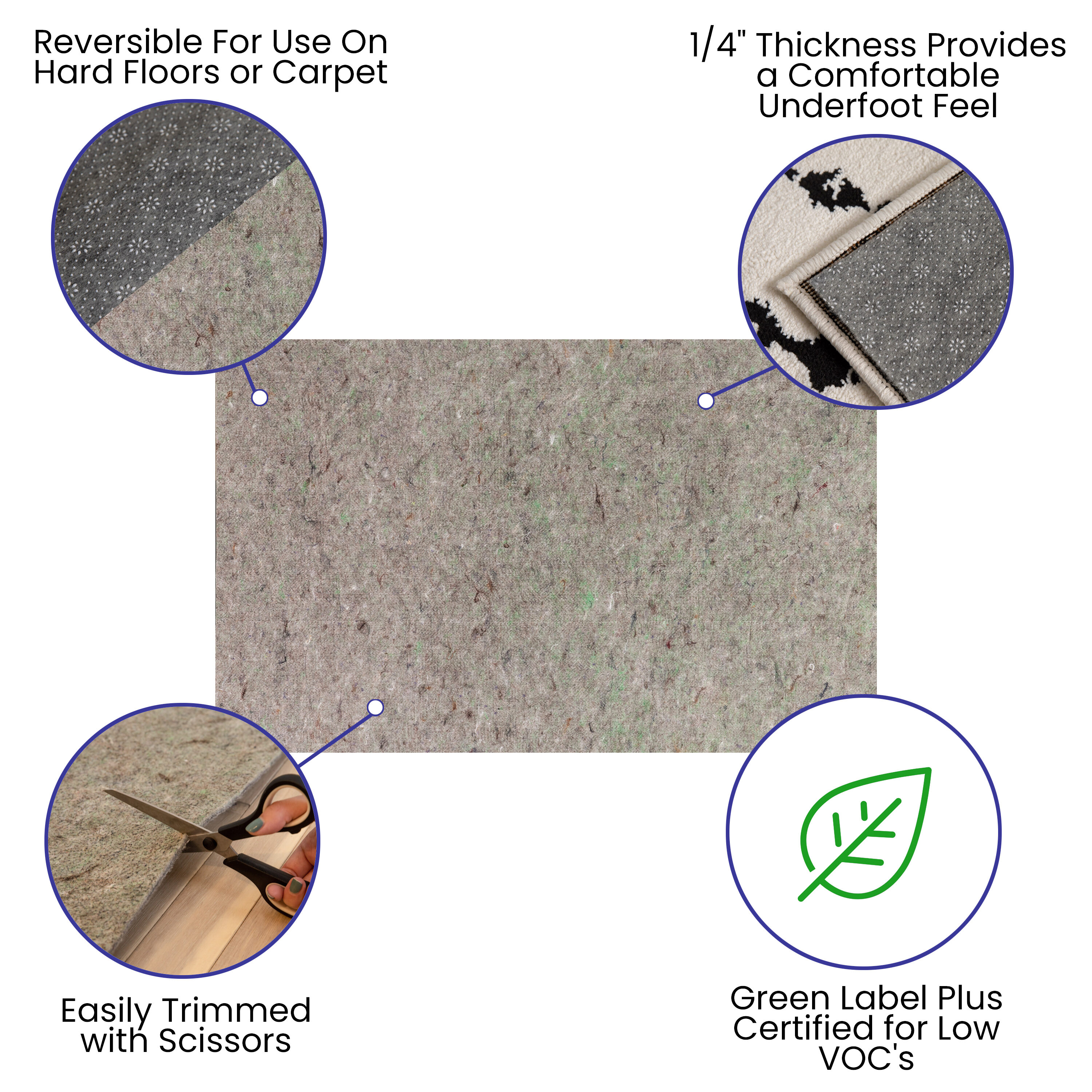 Flash Furniture 889142983309 Rug-Pad - View #3