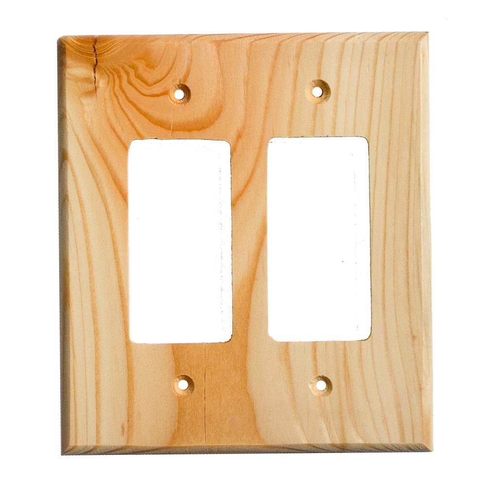 Sierra Lifestyles 682291 2 -Gang Specialty Size Pine Wood Indoor Wall Plate