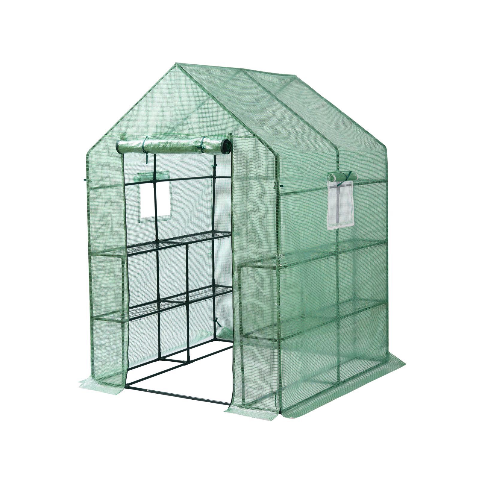 Flynama J-V-23916 4.6-ft L x 4.6-ft W x 6.3-ft H Green Pop-up Greenhouse