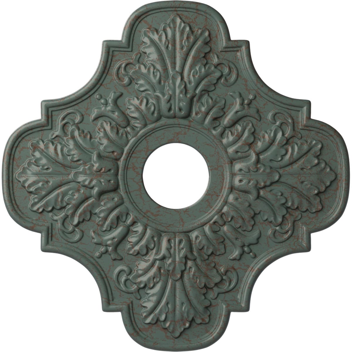 Ekena Millwork CM17PECBC Peralta 17.75-in W x 17.75-in L Painted Cloud Burst Crackle Polyurethane Whole Ceiling Medallion
