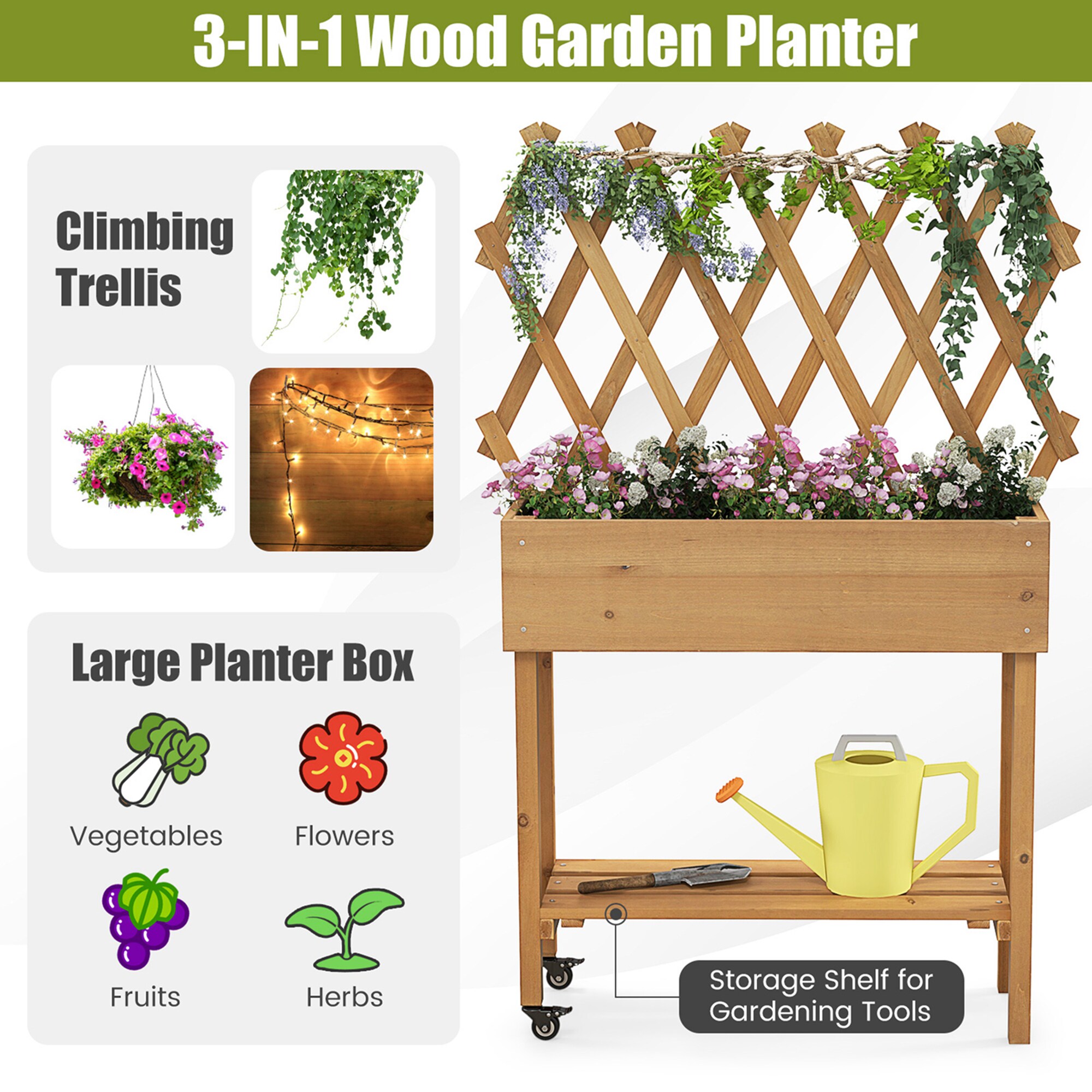 Costway HCST01620 Raised-Garden-Beds - View #3