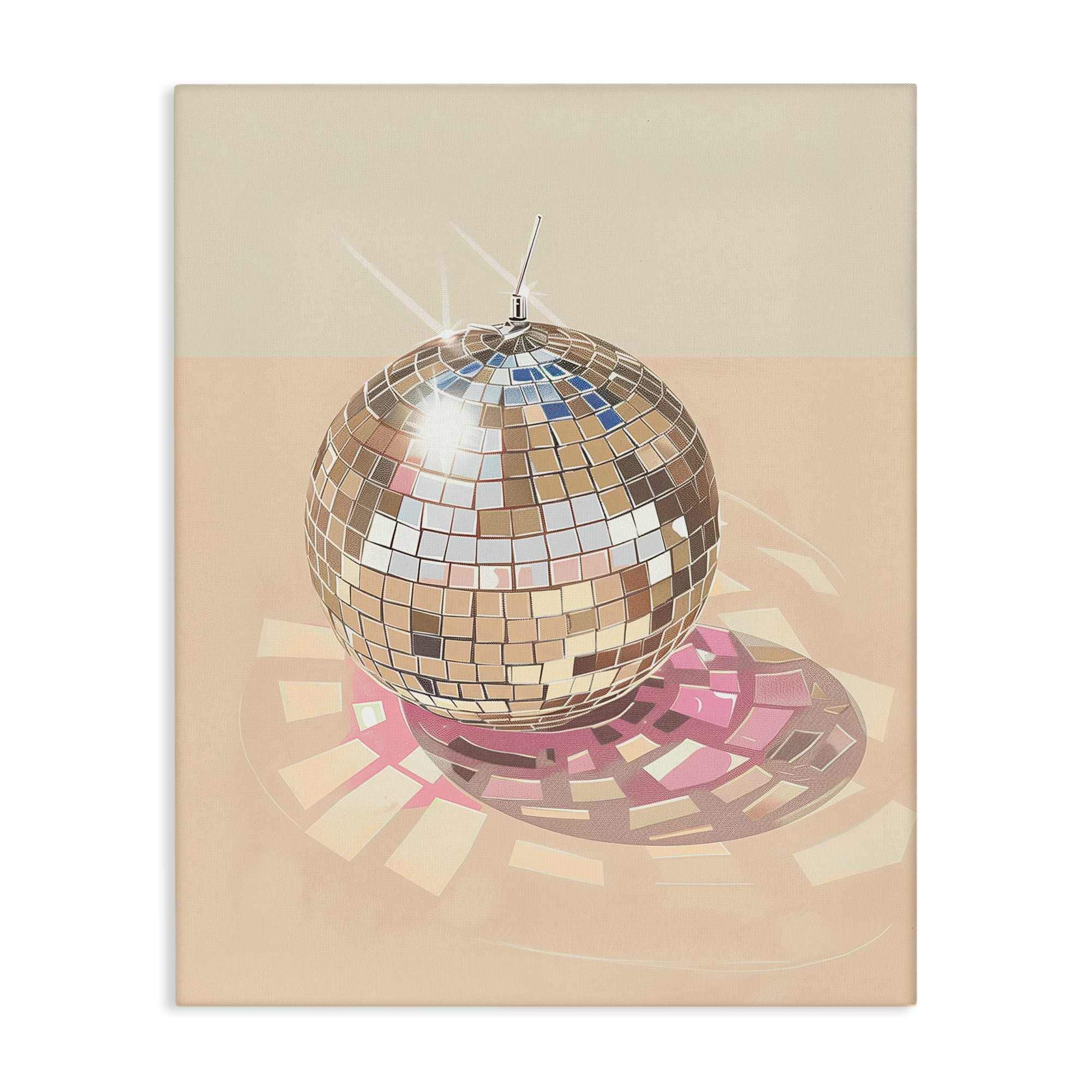 Stupell Industries BT-618-CN-16X20 Dazzling Disco Ball Refraction Canvas Wall Art By Arlington Prints 16 x 20
