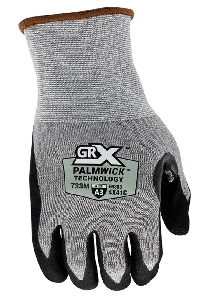 1 Pair Grab Gloves Fibre Dot PVC Grip 