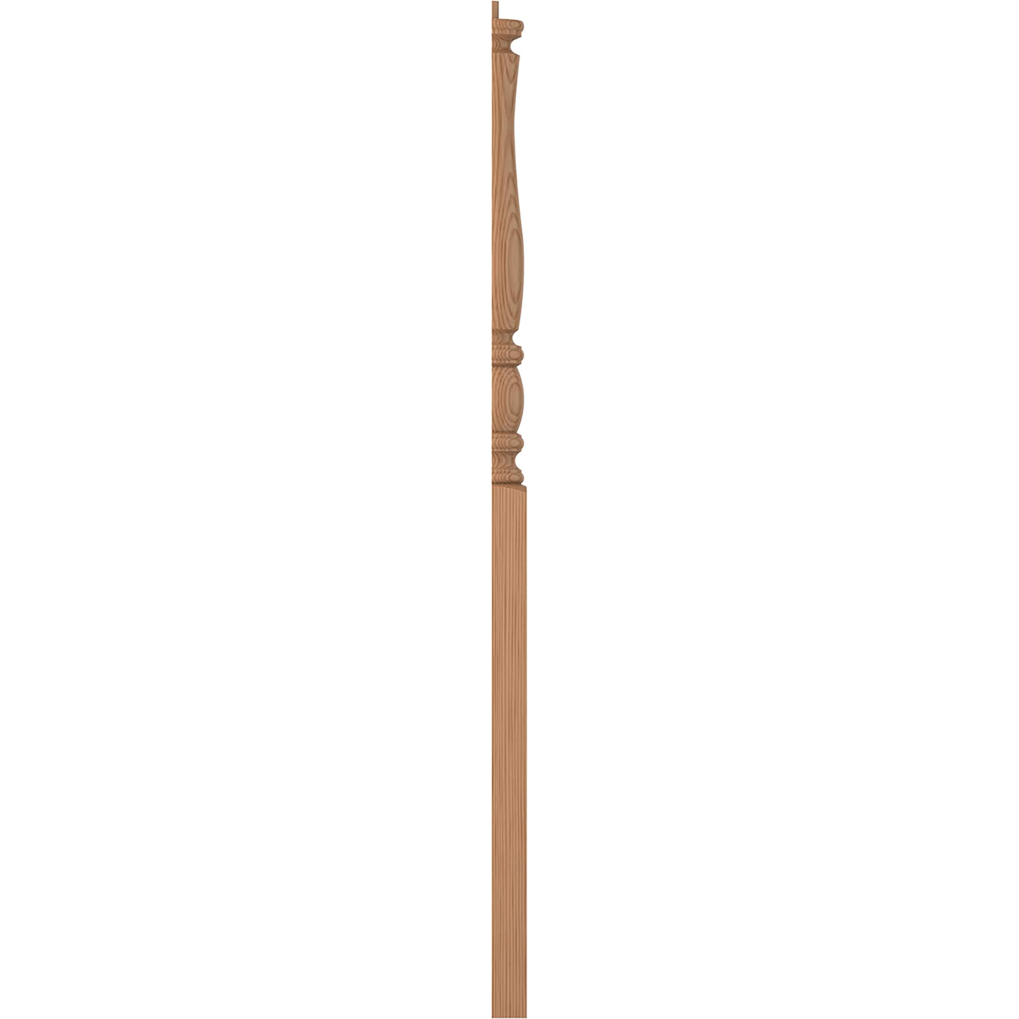 L.J. Smith Stair Systems LJP-3314 1-2-AL 3.5-in x 50-in Unfinished Alder Stair Newel Post