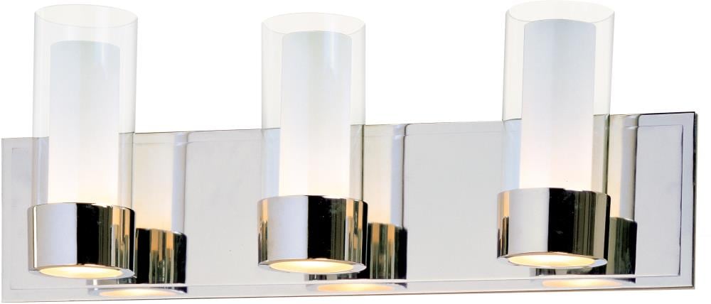 Maxim Lighting 23073CLFTPC Silo 21-in 3-Light Polished Chrome Modern/Contemporary Vanity Light