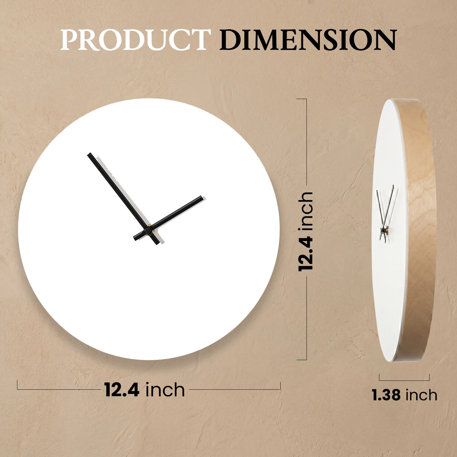 Clockswise QI004966.WT Indoor-Outdoor-Clocks - View #3