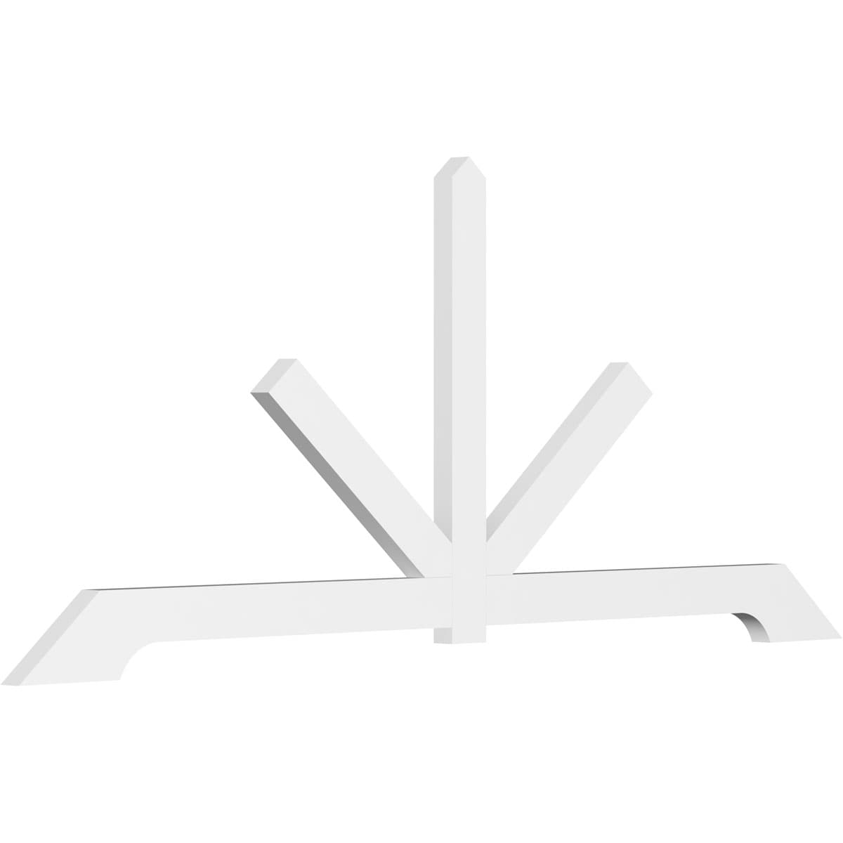 Ekena Millwork GBP096X40X0204VAN00 Vanguard White PVC Gable bracket