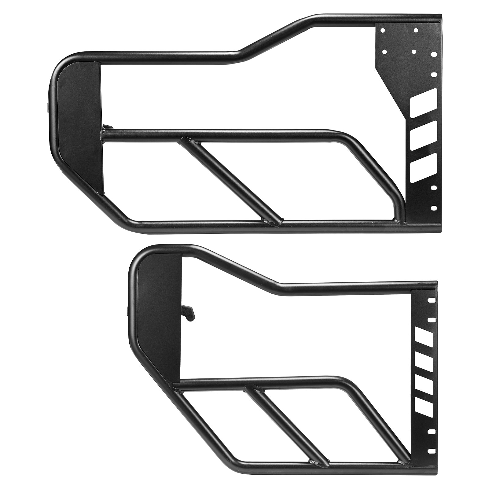 VEVOR Jeep Tube Doors 4-Door Compatible with 2007-2018 Jeep Wrangler JK JKU Unlimited Steel Off Road Front and Rear Tubular Half Doors with DOT Certified Side View Mirrors Storage Bag and Rubber Pads
