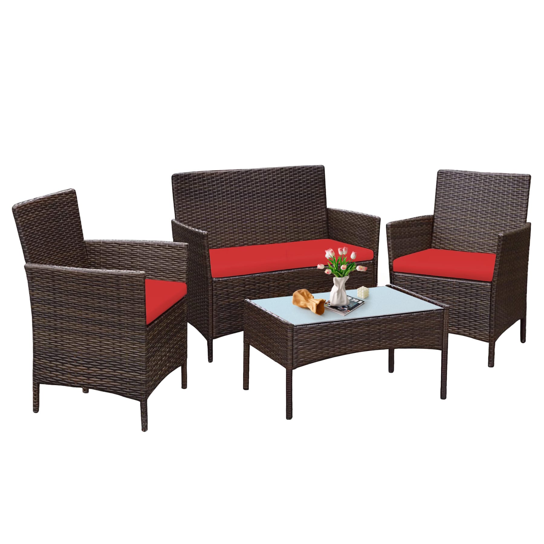 Grearden HZNF610-RD Patio-Conversation-Sets - View #2