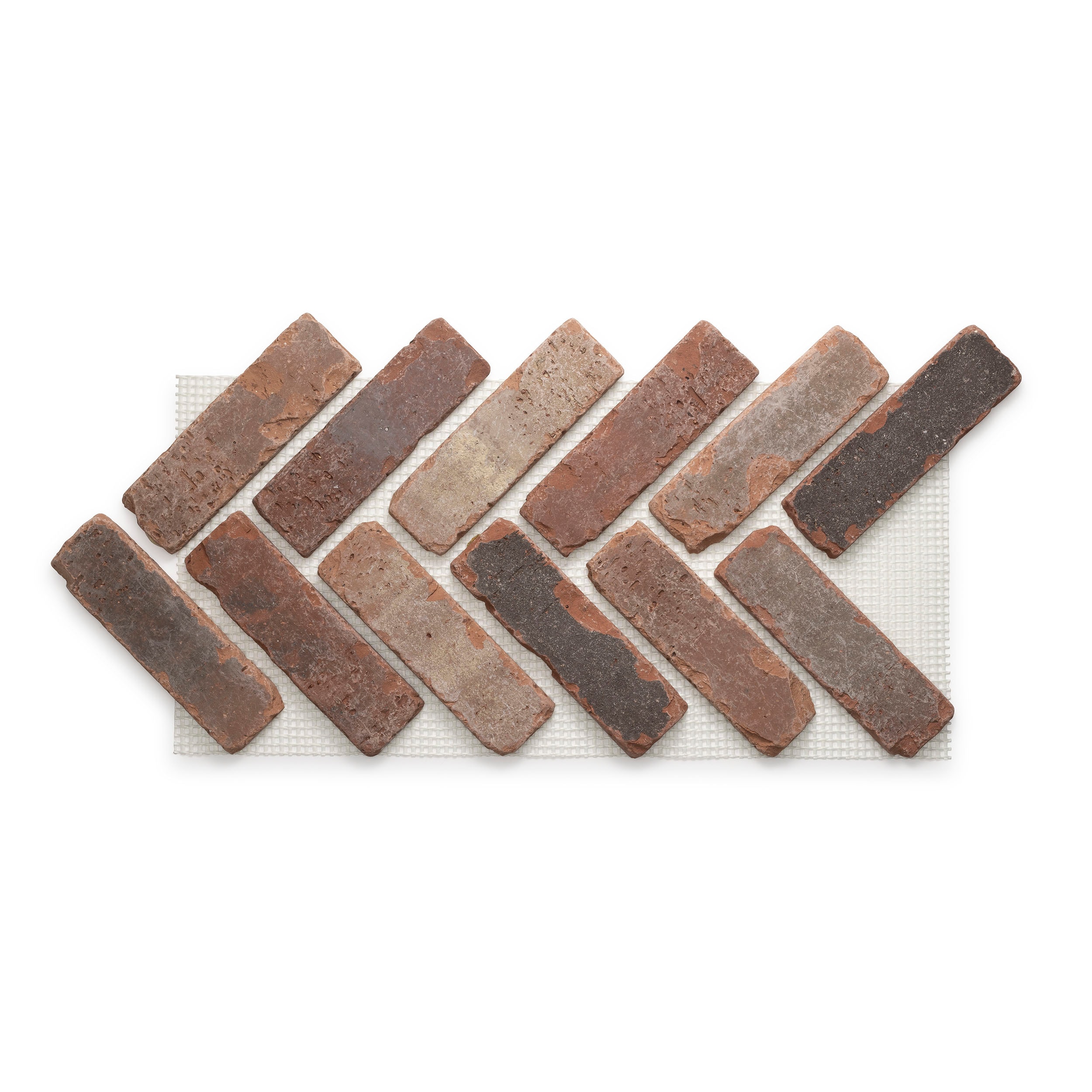Old Mill Thin Brick Systems BWH-370056CS Herringbone 12.5-in x 28-in Bridgewater Brick Veneer Panel 8.7 Square feet