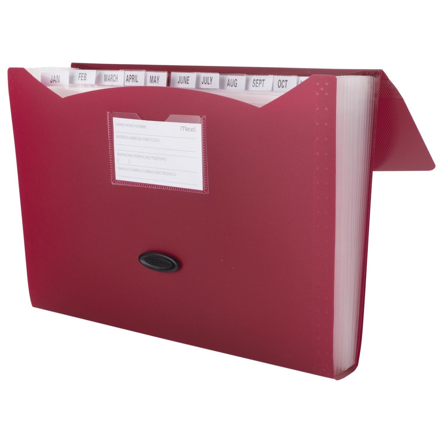 Mead Plastic File Organizer 13 Pocket 9.75 in H x 13 in W Assorted Pack of 4 #35902
