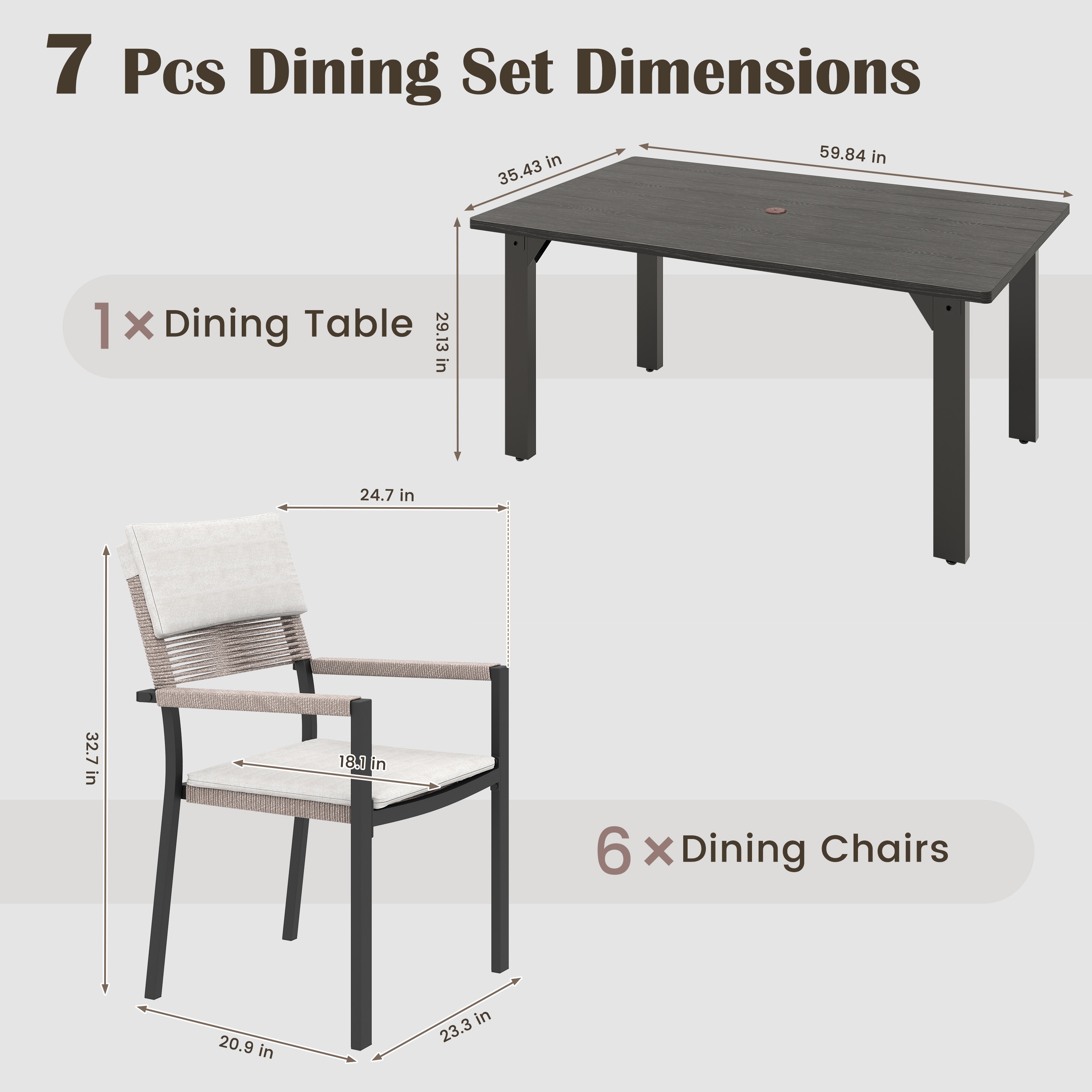 AURA OUTDOOR OIDCT-12-BR Patio-Dining-Sets - View #10