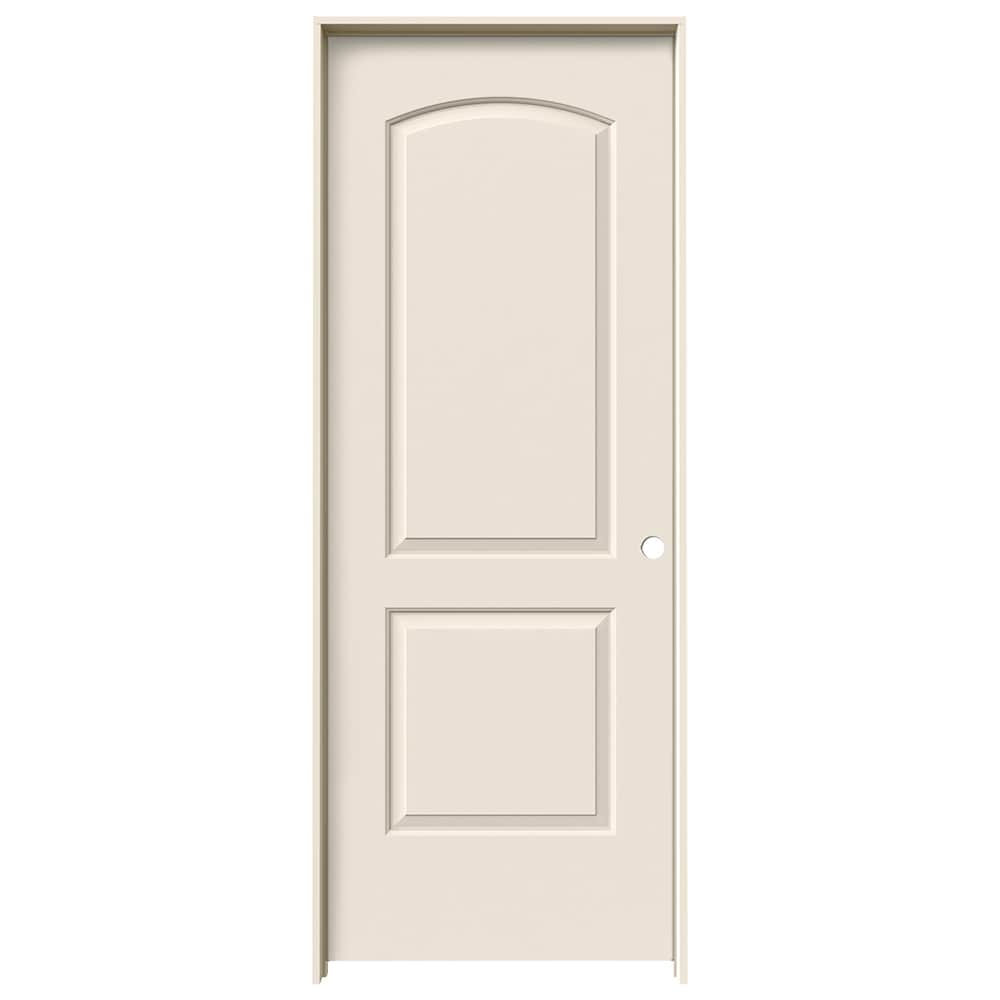 RELIABILT 36-in x 80-in 2-panel Round Top Hollow Core Primed Molded Composite Left Hand Inswing/Outswing Single Prehung Interior Door in Off-White -  238941