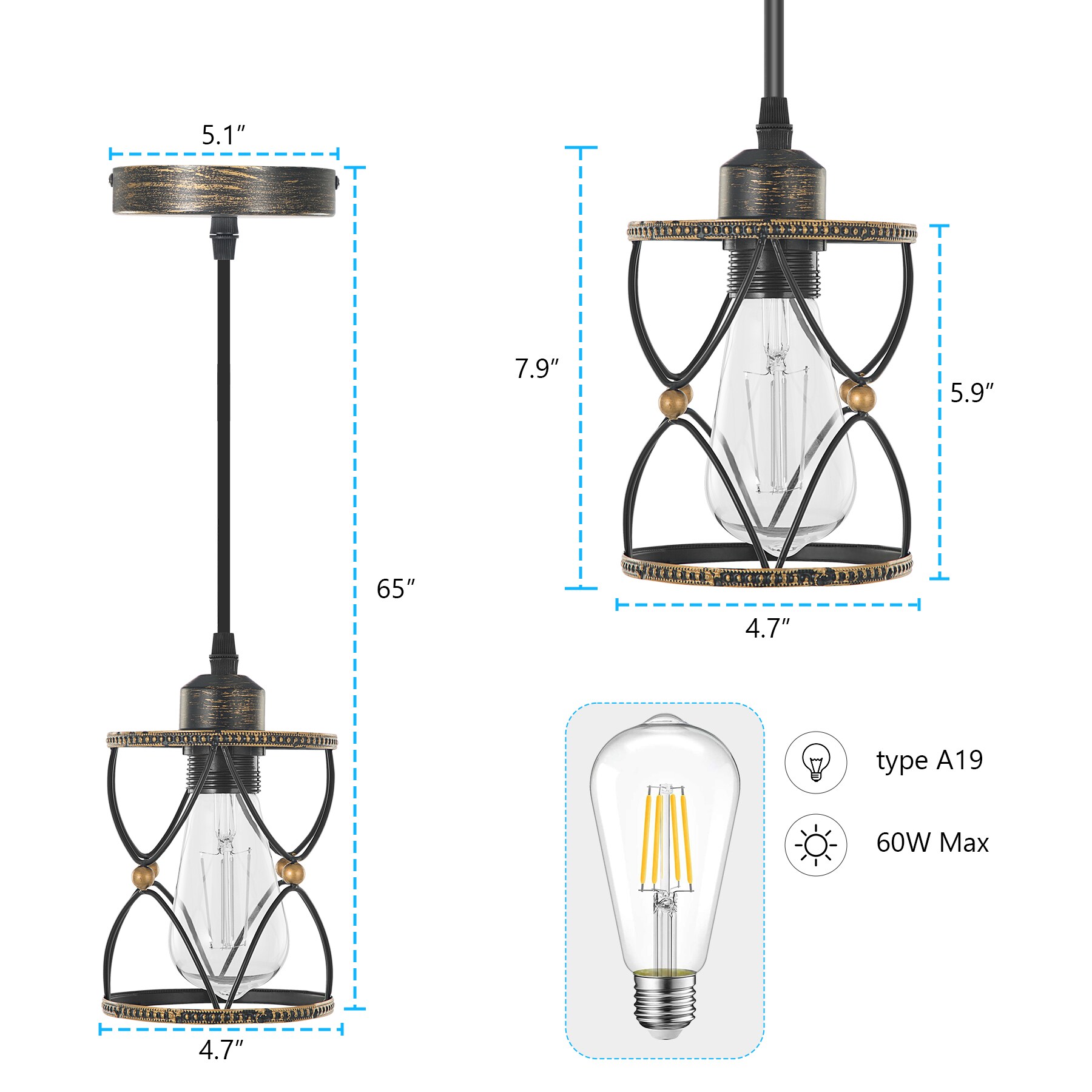 hampton bay square led gazebo droplight