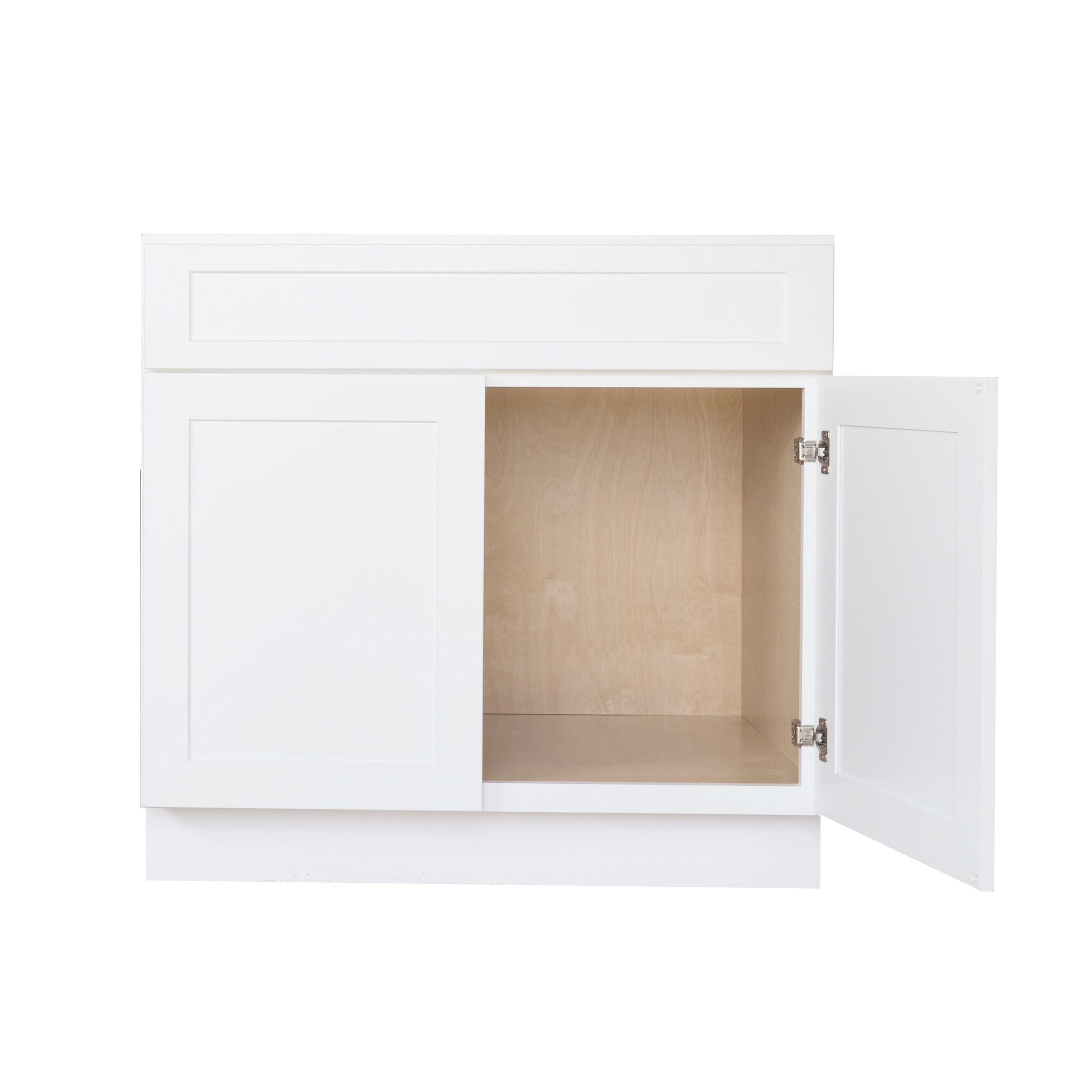 SW-SB30 - Sink Base - 30 inch - Shaker White Base Cabinets