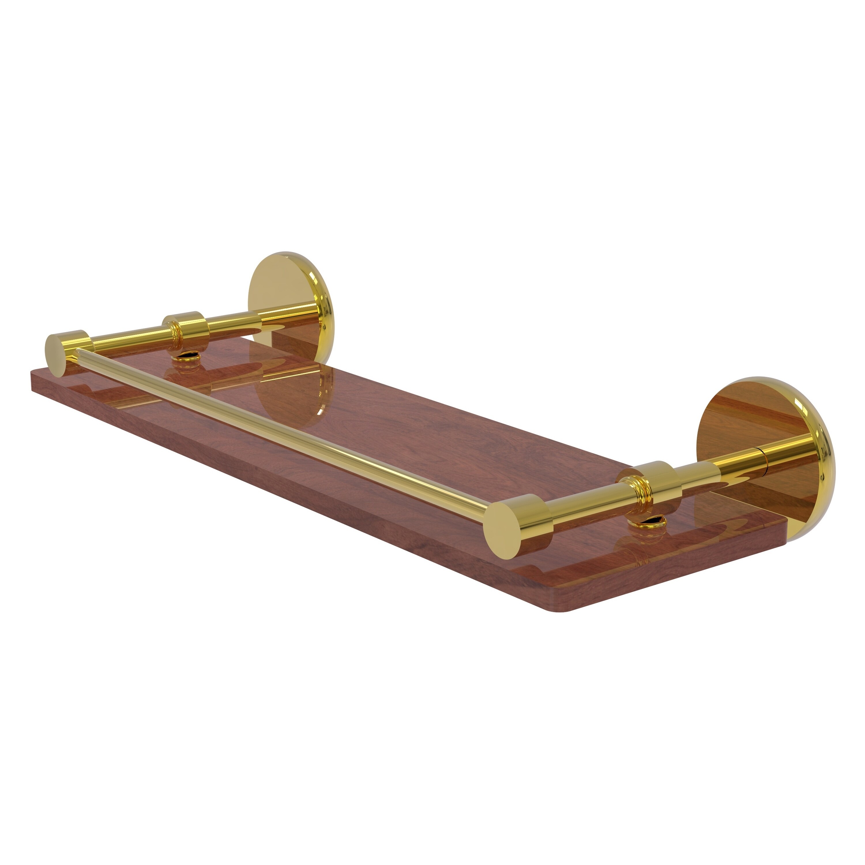 Allied Brass P1000-1-16-GAL-IW-PB Prestige Skyline Polished Brass Wall mount Bathroom Shelf ( 16-in x 3-in x 5-in )