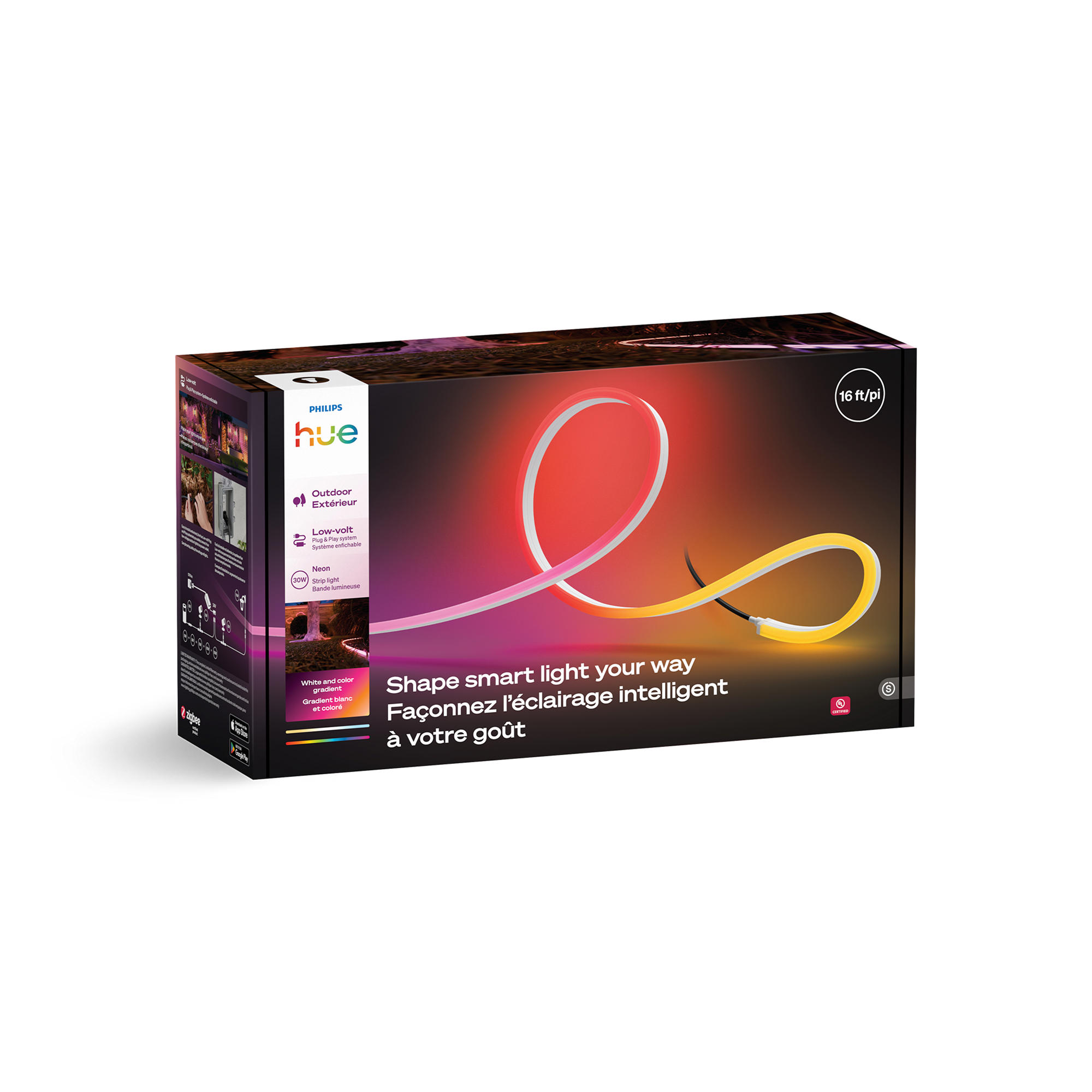 Philips Hue Indoor/Outdoor 16-ft Integrated LED Multicolor Strip Light