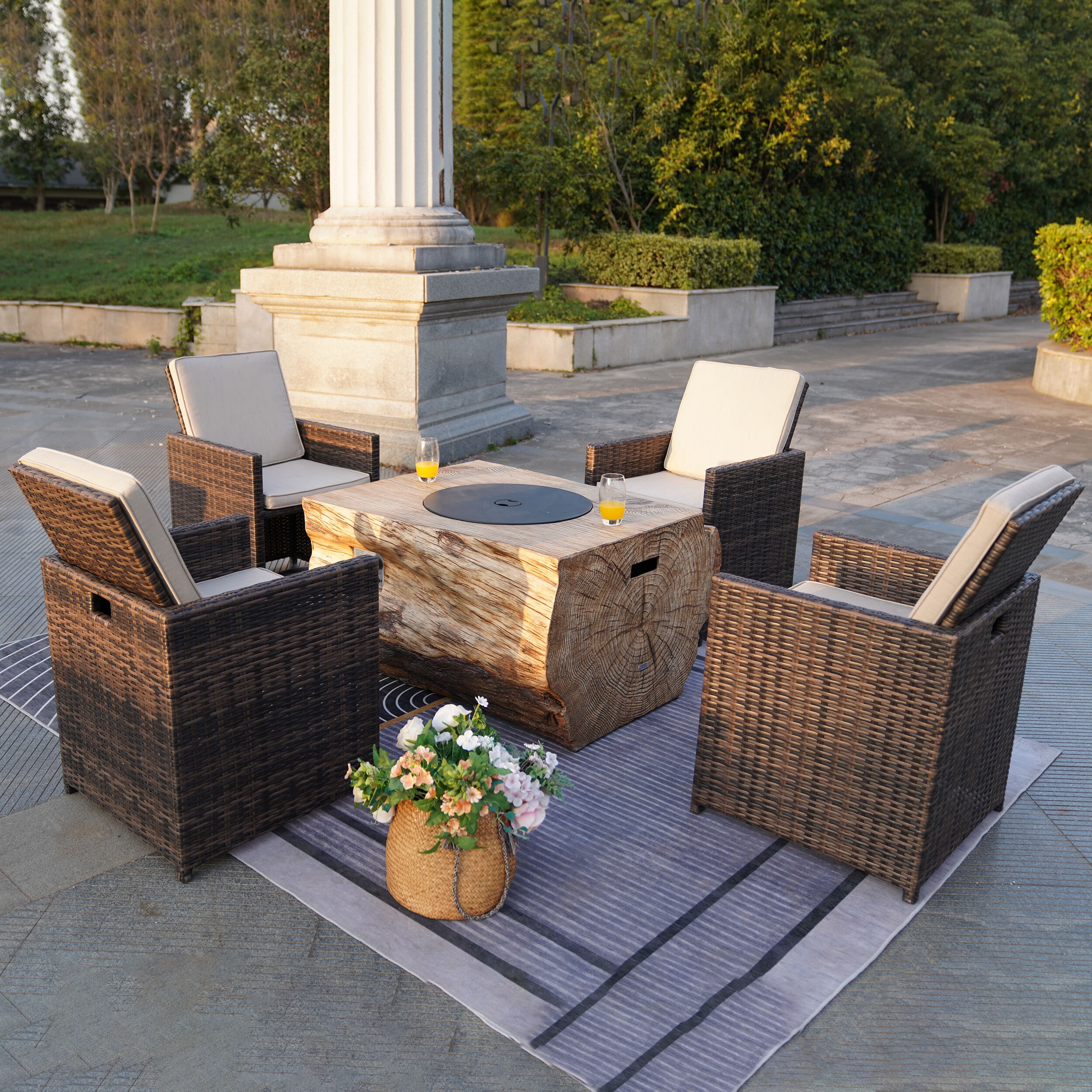 Moda Furnishings MAG-2170-3234B Patio-Conversation-Sets - View #2