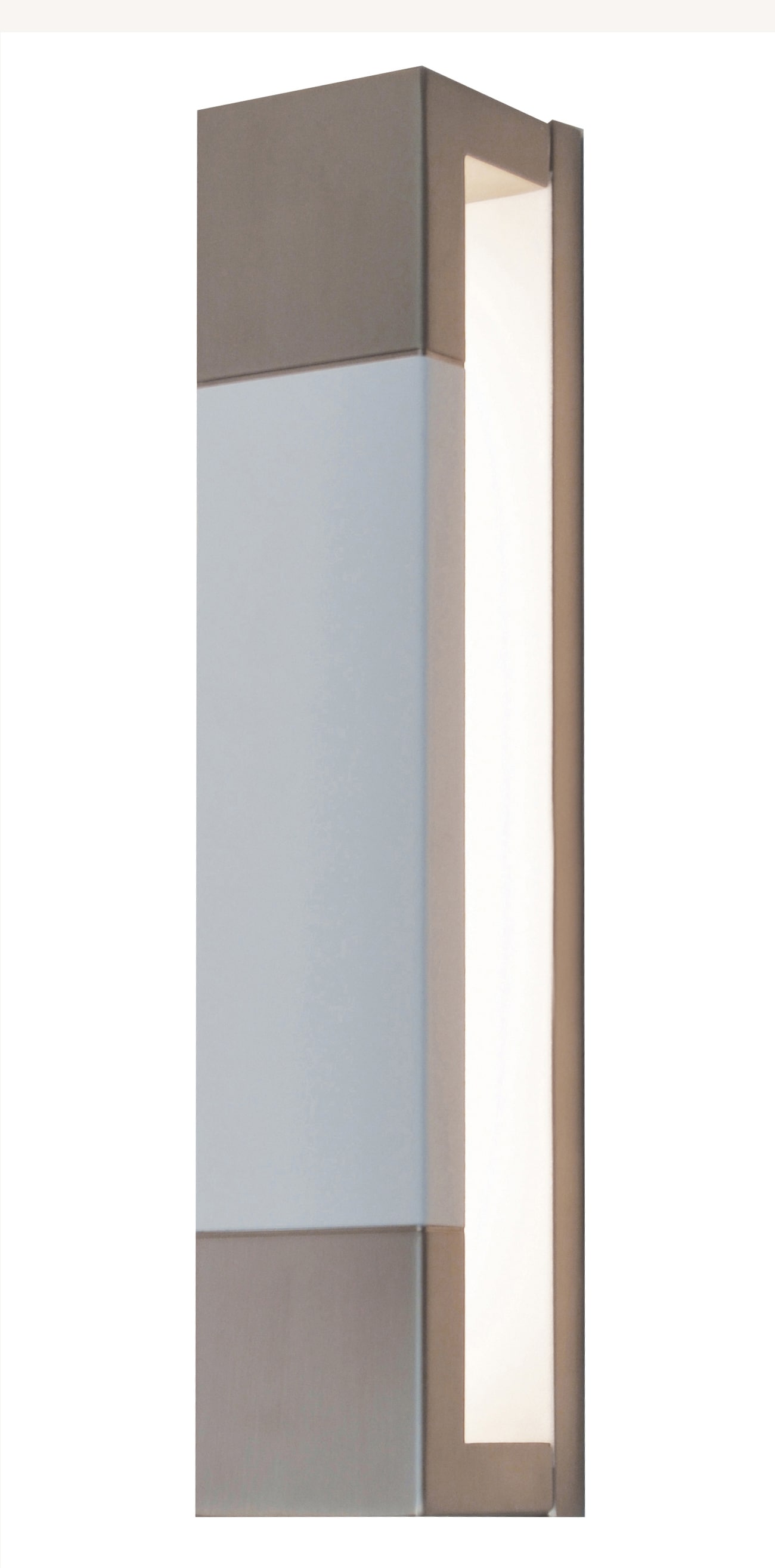 AFX PTS3151200L30D1SNWH Post 4-in W 1 -Light Satin Multiple colors Transitional Integrated LED Wall Sconce