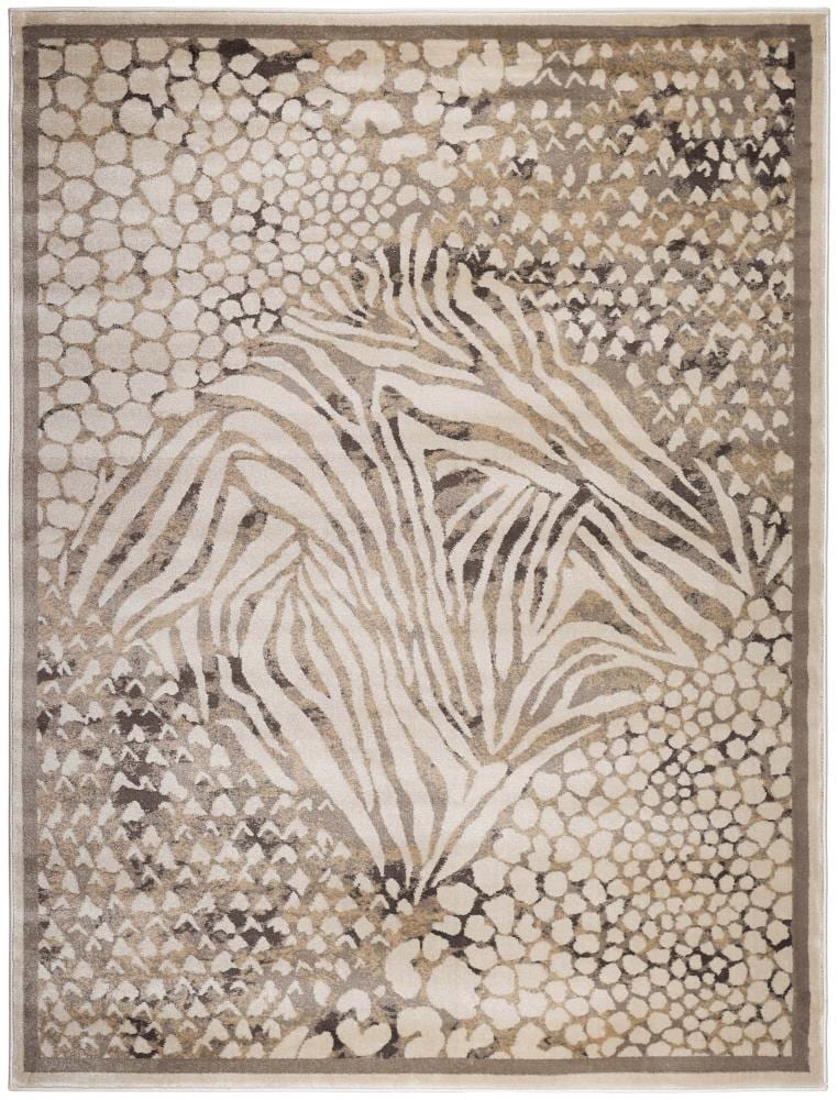 Radici USA 3808/0020/CREAM Garda 3 x 5 (ft) Polypropylene Cream Rectangular Indoor Animal print Lodge Area rug